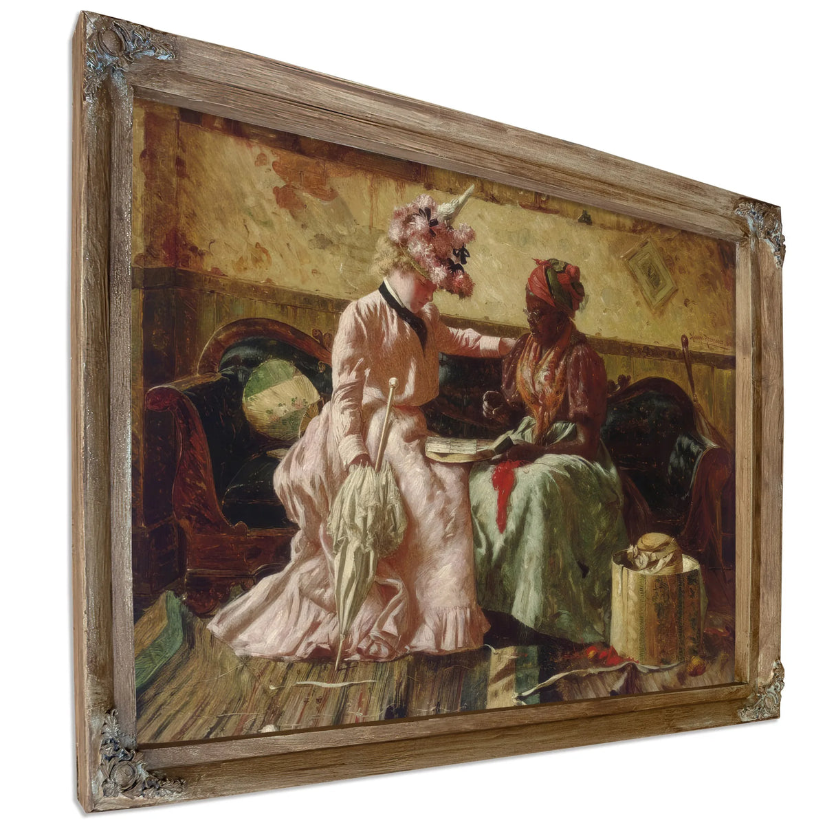 Reading The Cards By Harry Roseland Fine Art Print