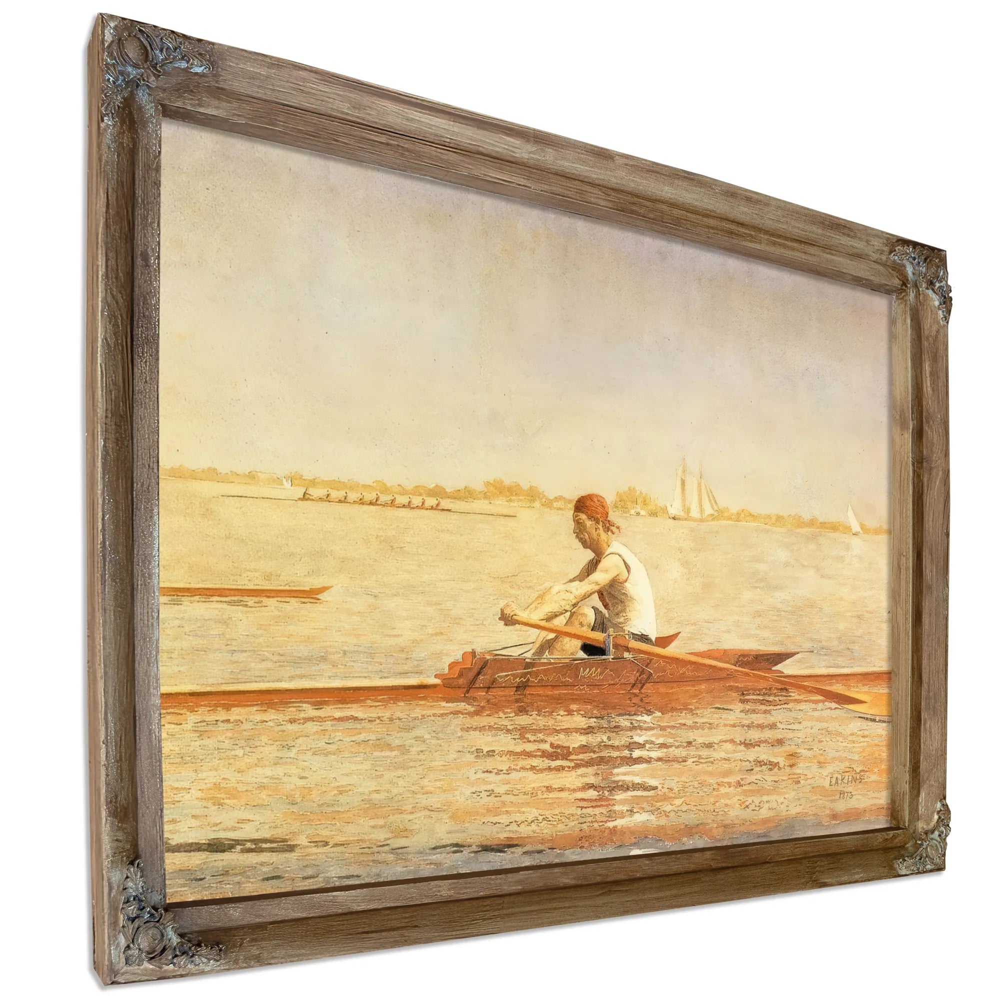 John Biglin In A Single Scull 2 By Thomas Eakins Fine Art Print