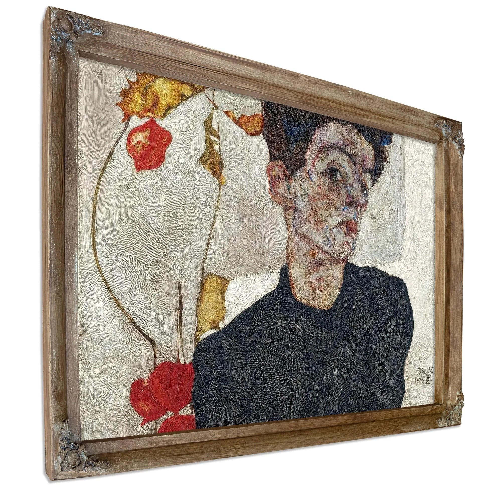 Self Portrait With Physalis 1912 32 2X39 8Cm Leopold Museum By Egon Schiele Fine Art Print