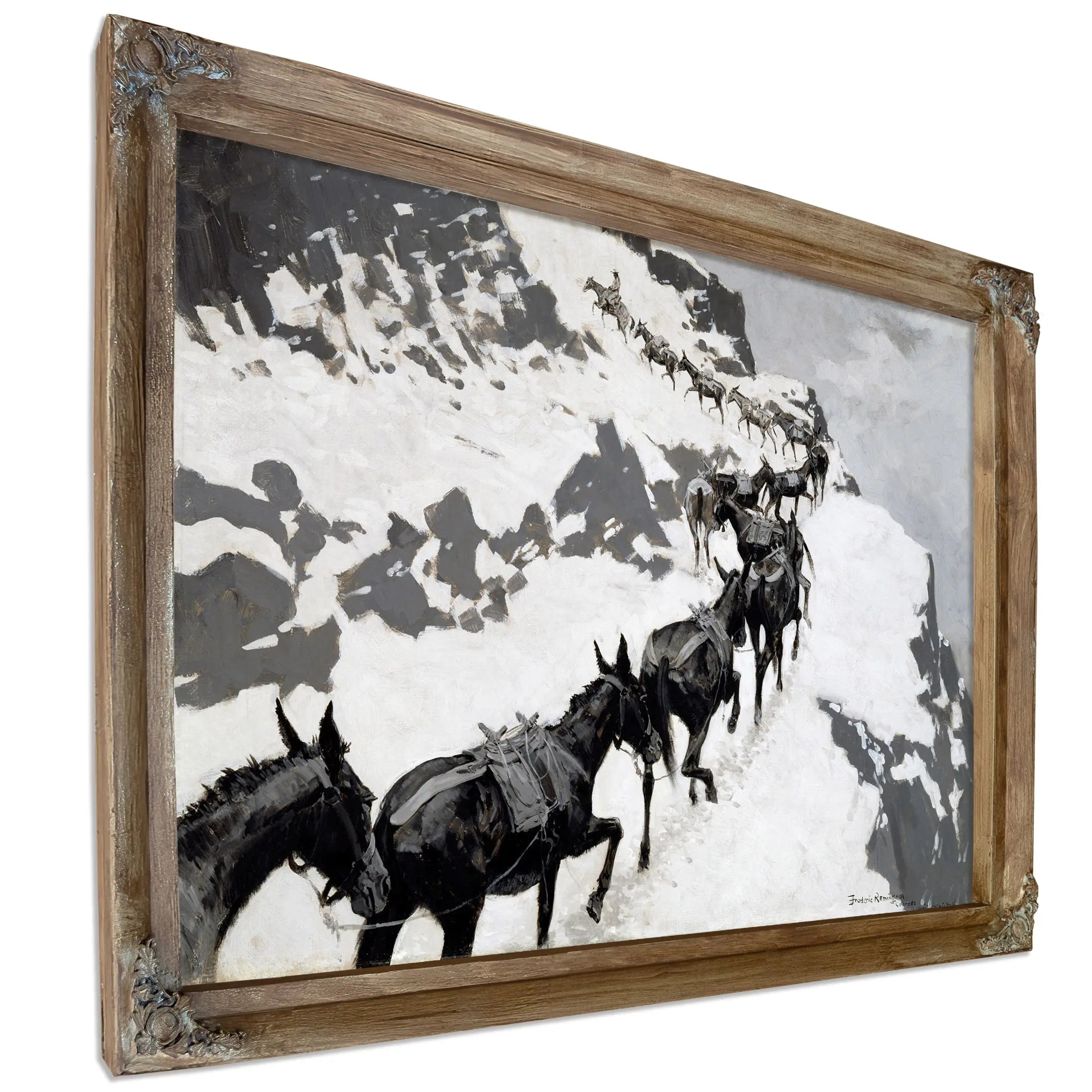 The Mule Pack by Frederic Remington