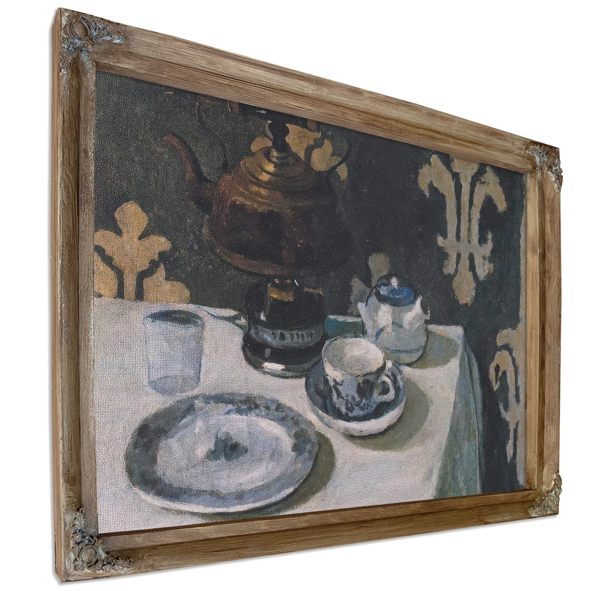 Still Life With Blue And White Porcelain Tea Set By Paula Modersohn Becker Fine Art Print