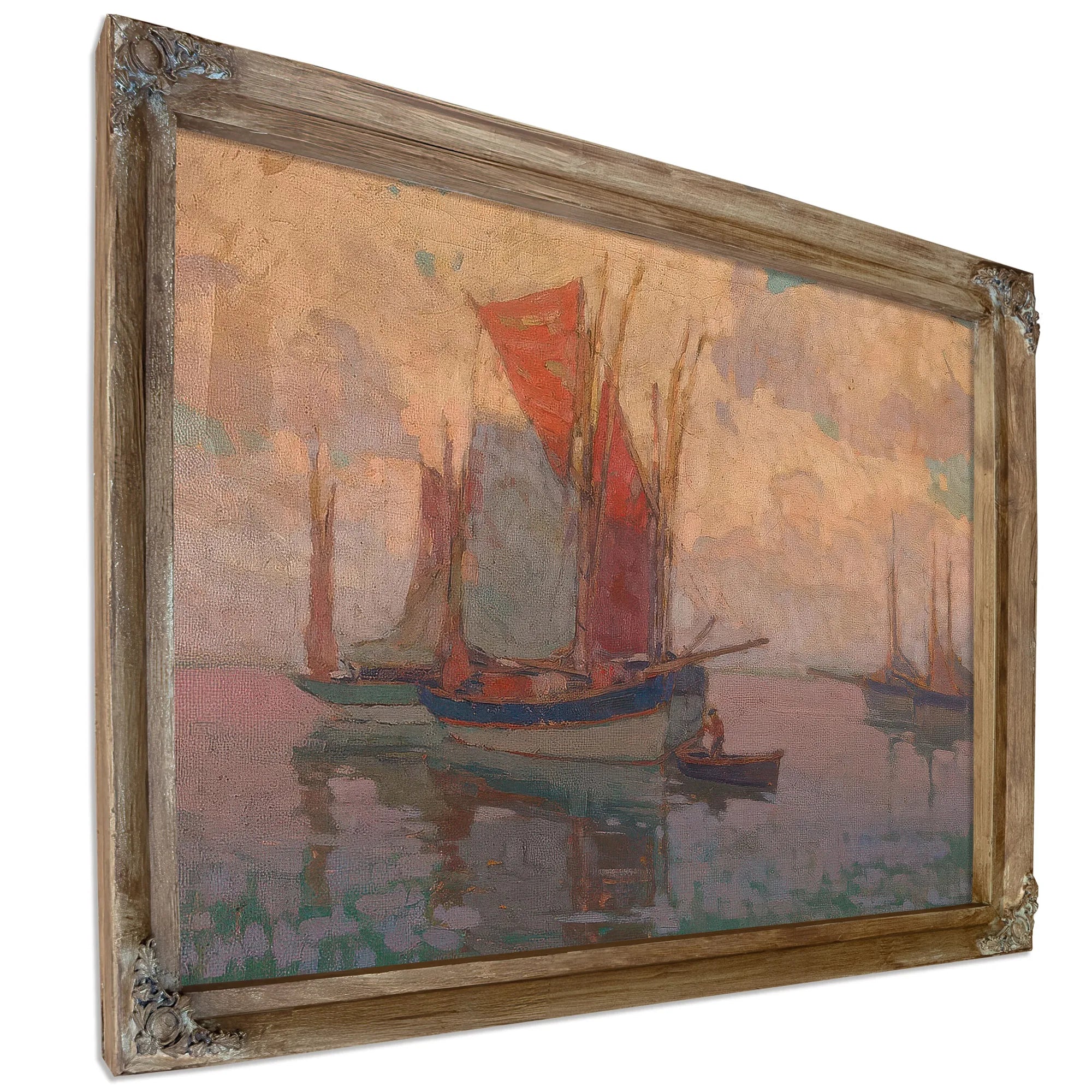 At Anchor, Tuna Boats, Brittany, France By Edgar Payne Fine Art Print