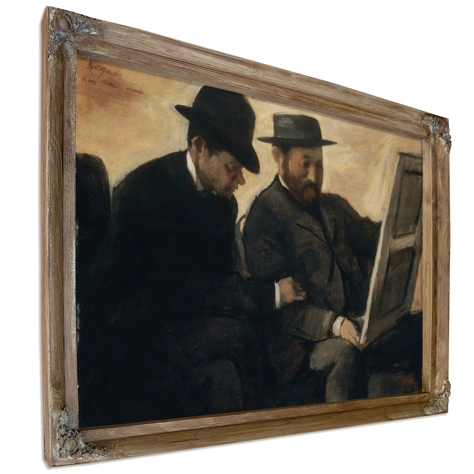 Paul Lafond And Alphonse Cherfils Examining A Painting By Edgar Degas Fine Art Print