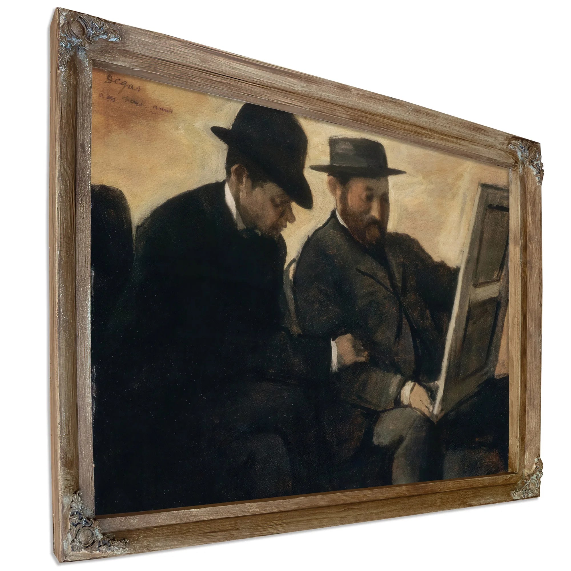 Paul Lafond And Alphonse Cherfils Examining A Painting By Edgar Degas Fine Art Print