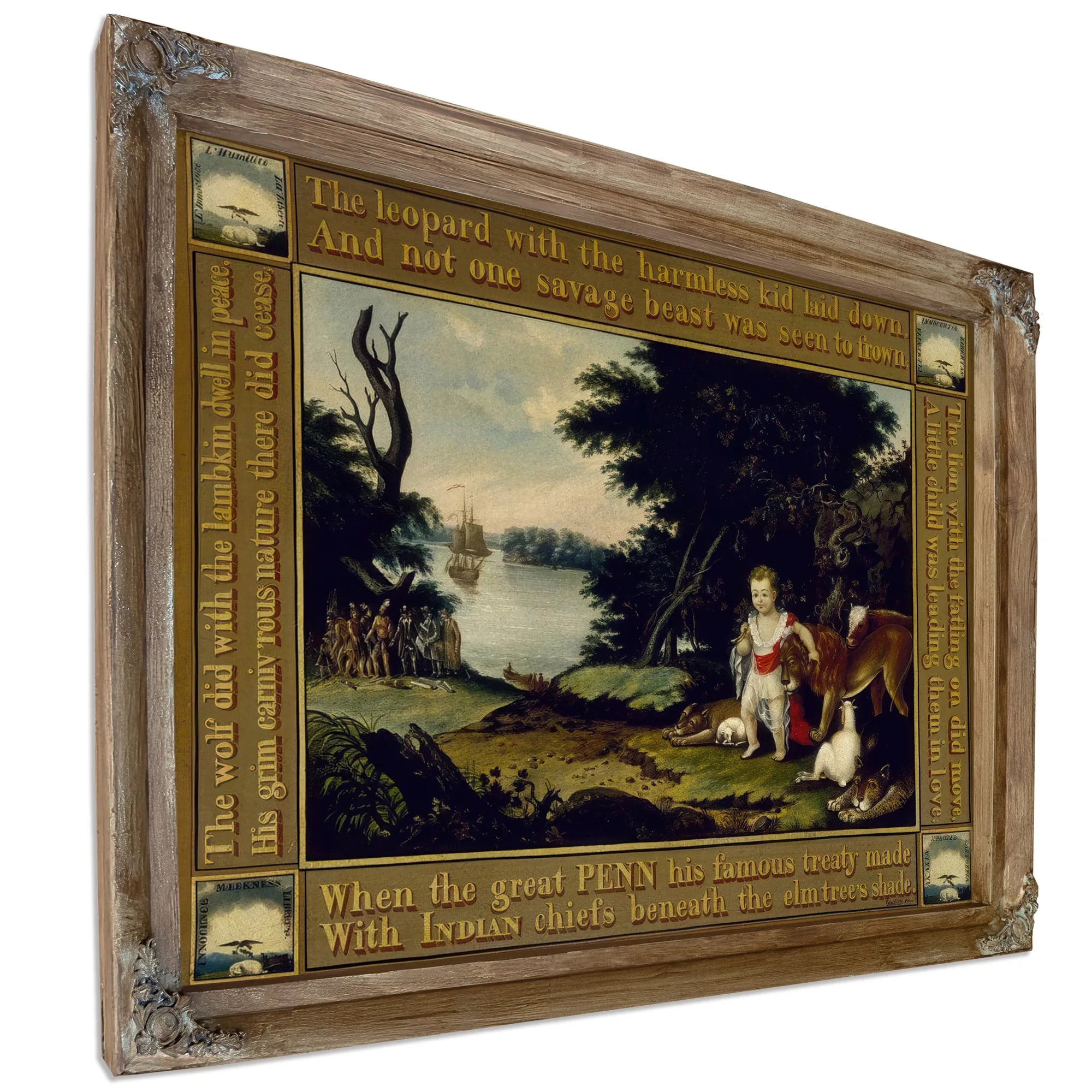 Peaceable Kingdom 1828 By Edward Hicks Fine Art Print