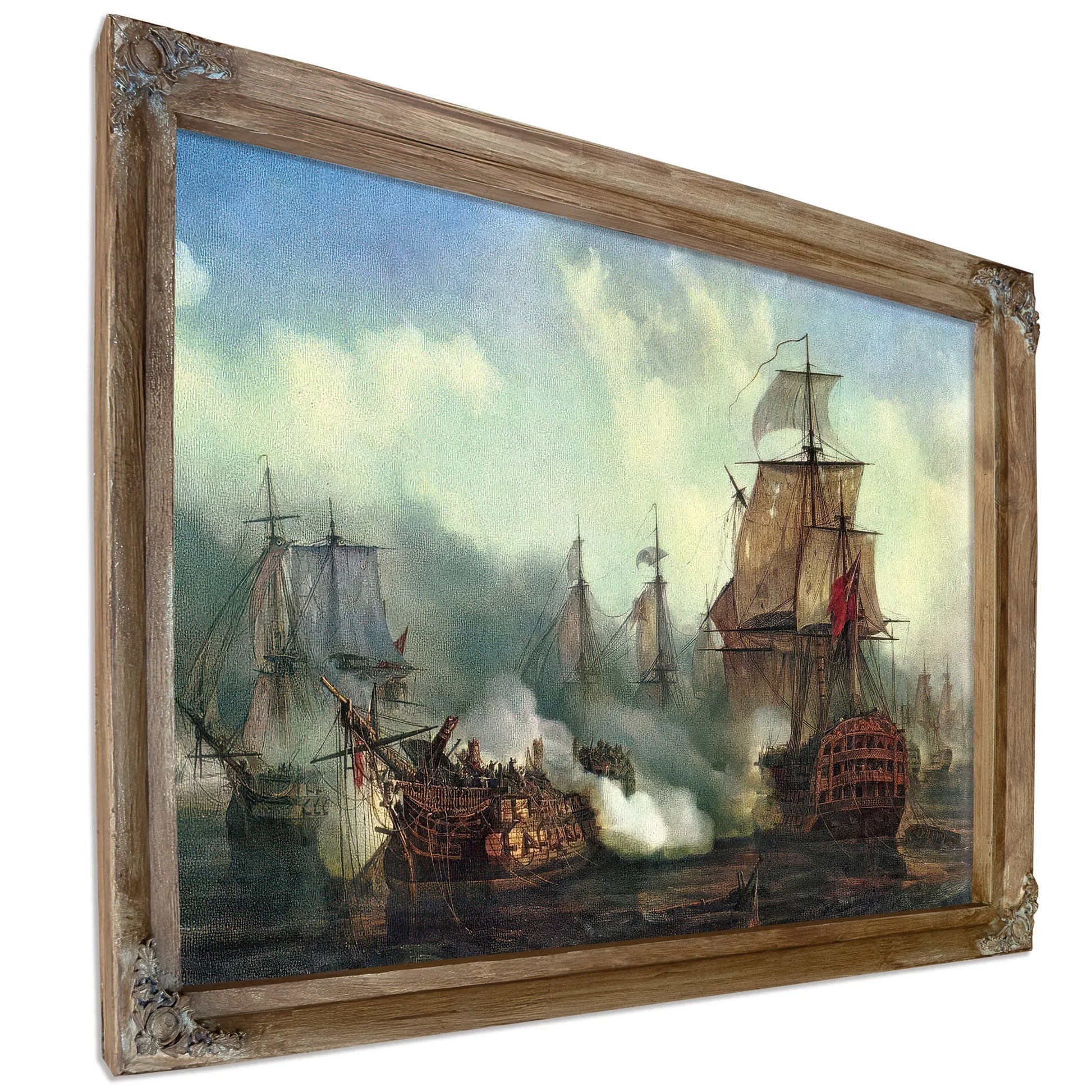 Battle Of Trafalgar By Louis Philippe Crepin Fine Art Print