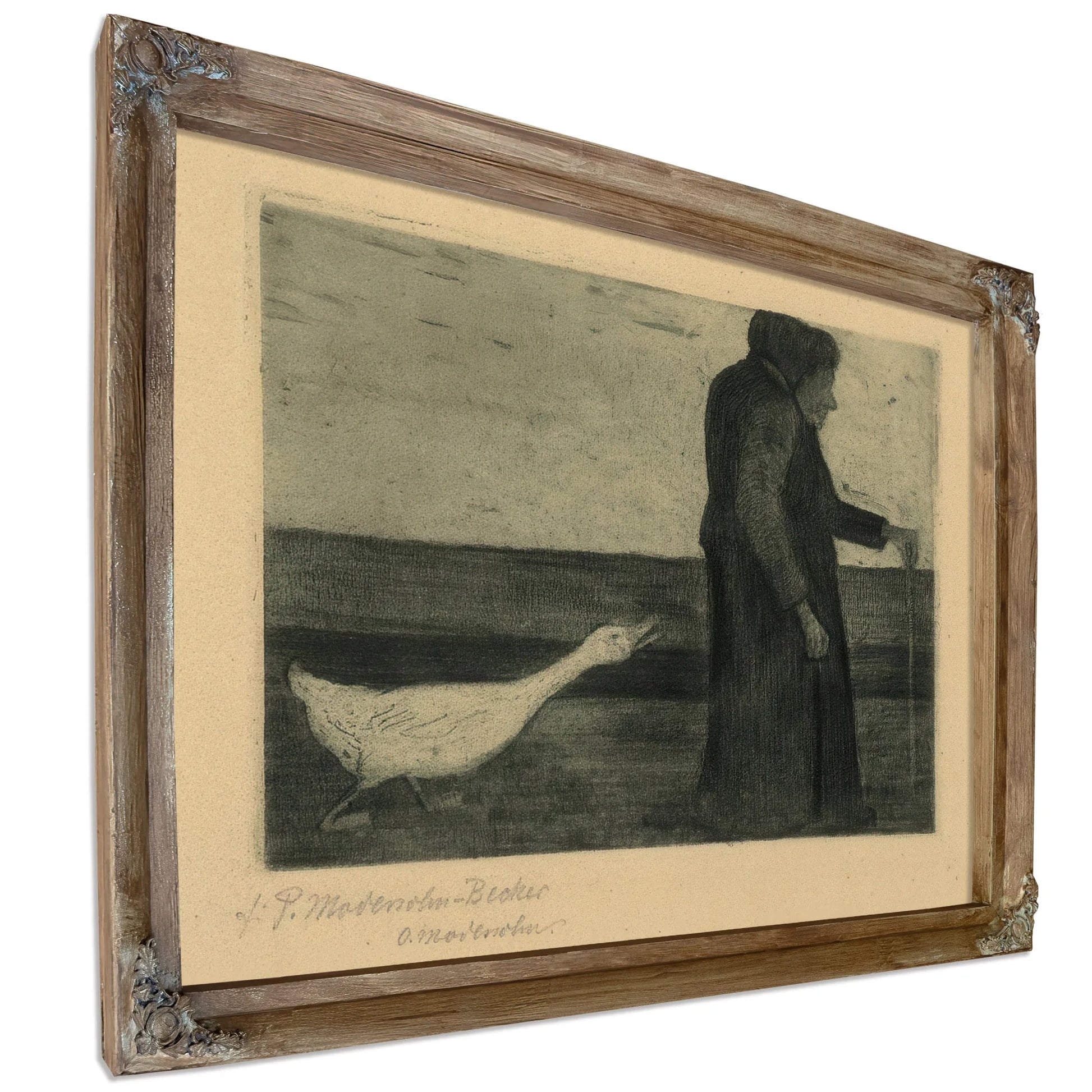 Woman With The Goose By Paula Modersohn Becker Fine Art Print