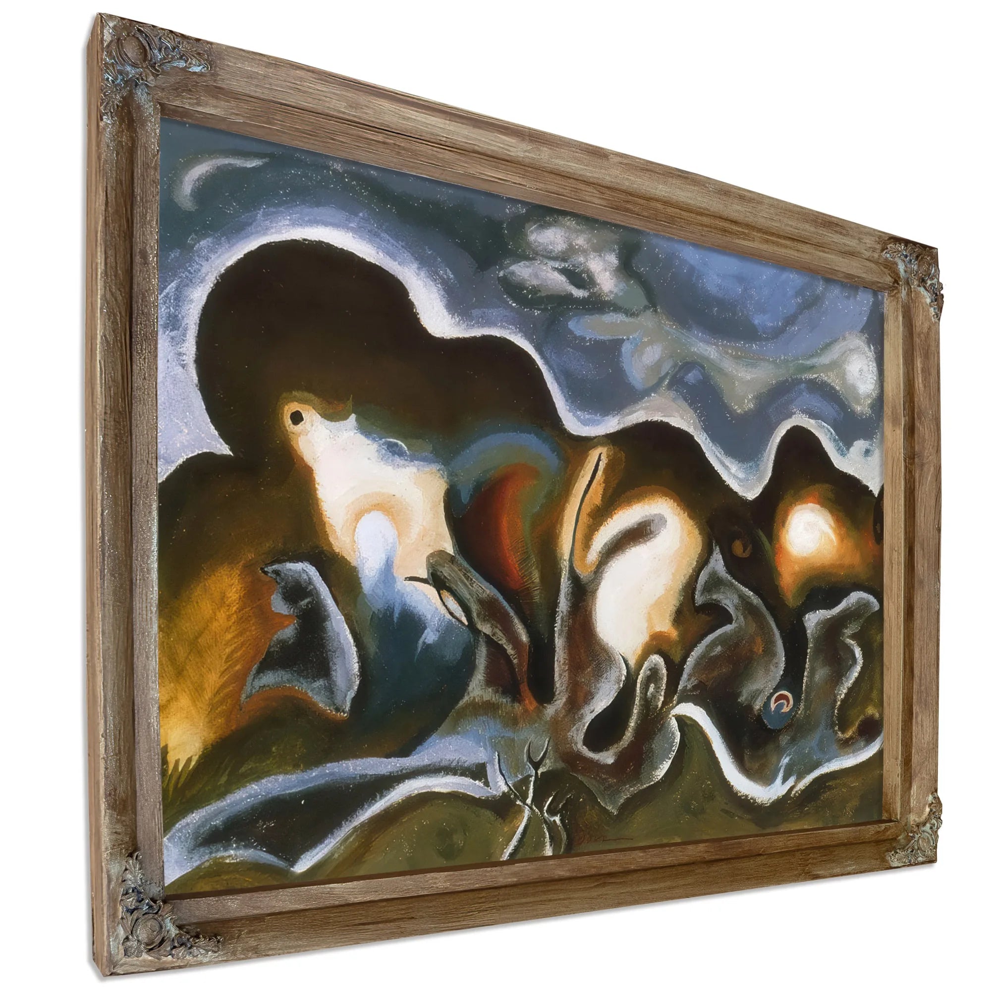 Tree Trunks By Arthur Dove Fine Art Print