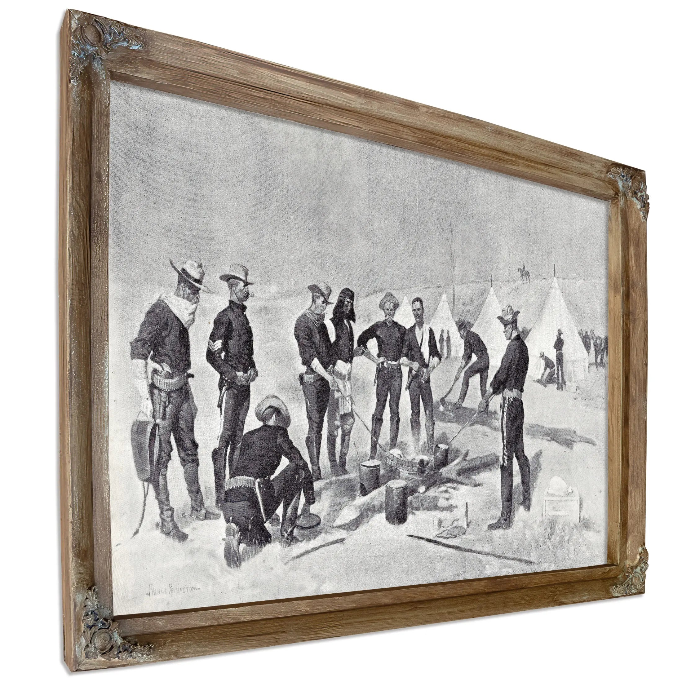 Remingtonuscavalrychristmasbeefroast  by Frederic Remington