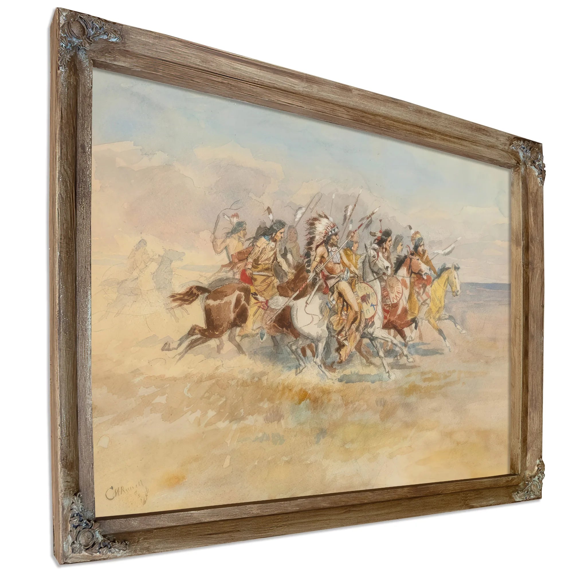 Blackfeet War Party By Charles Marion Russell Fine Art Print