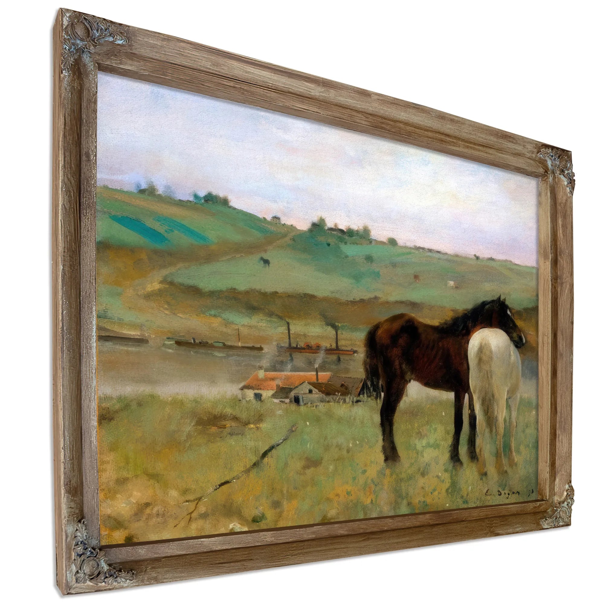 Horse In A Meadow By Edgar Degas Fine Art Print