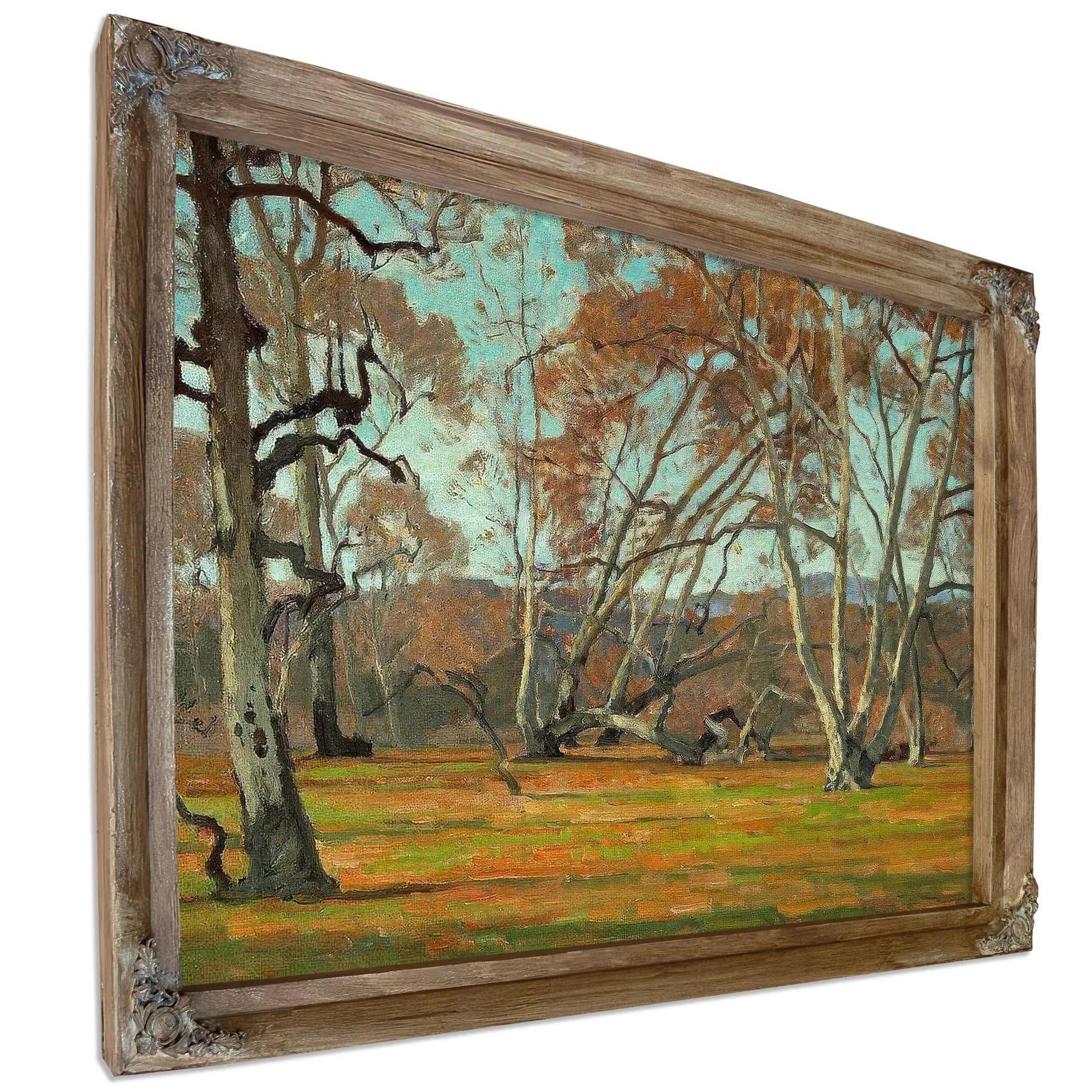 Sycamores And Wild Flowers Believed To Be Irvine Park By William Wendt Fine Art Print