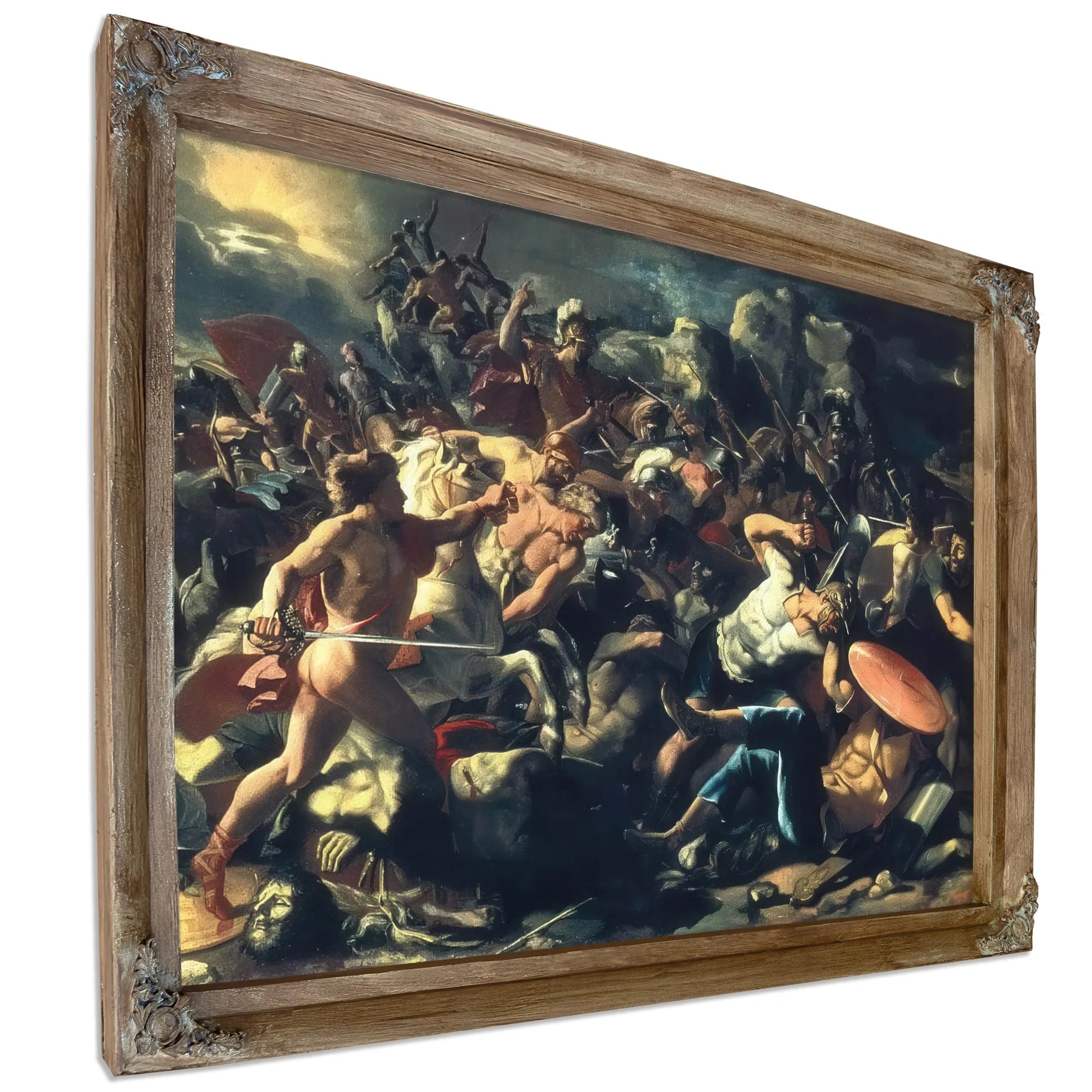 Joshuas Victory Over The Amorites By Nicholas Poussin Fine Art Print
