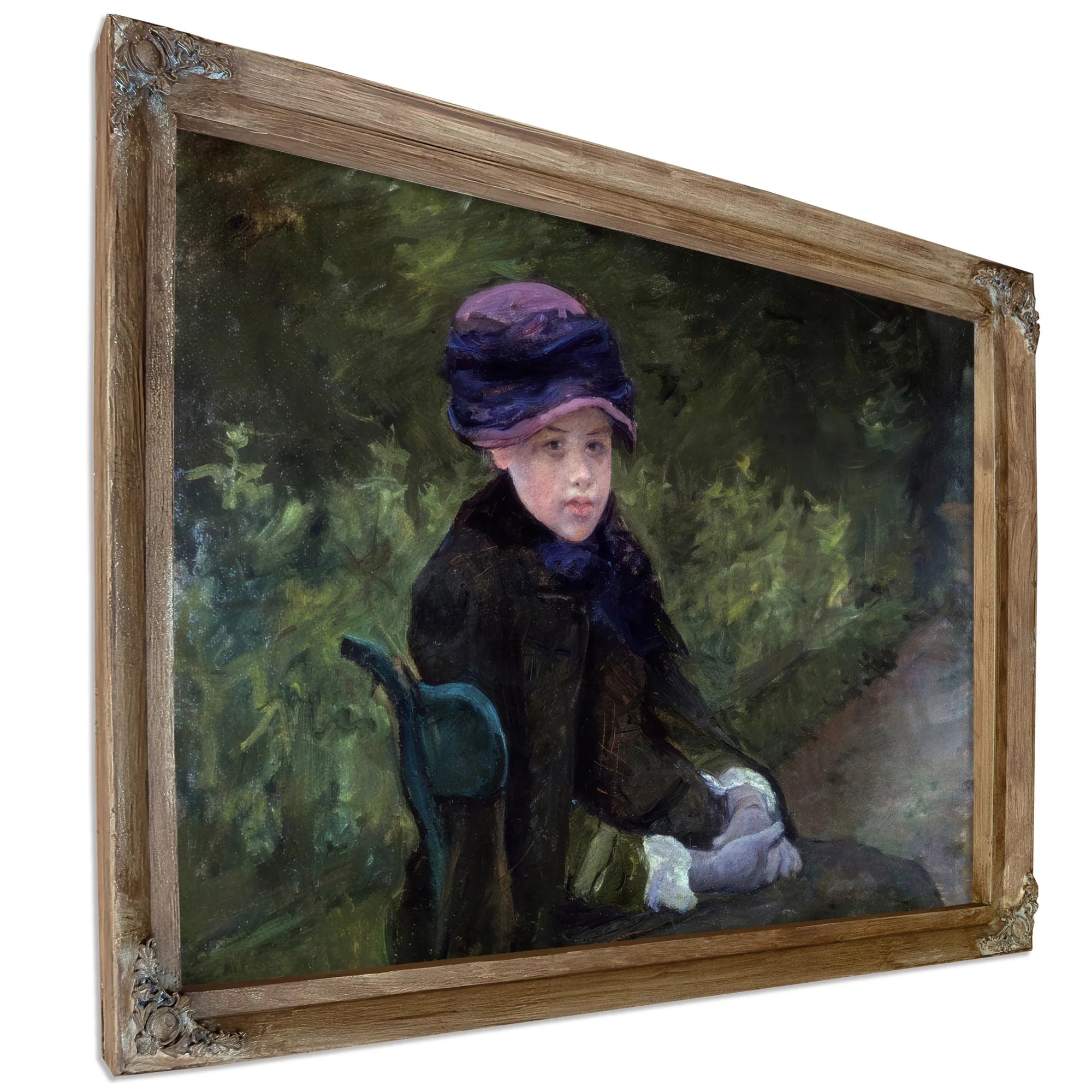 Young Lady In Park By Mary Cassatt Fine Art Print