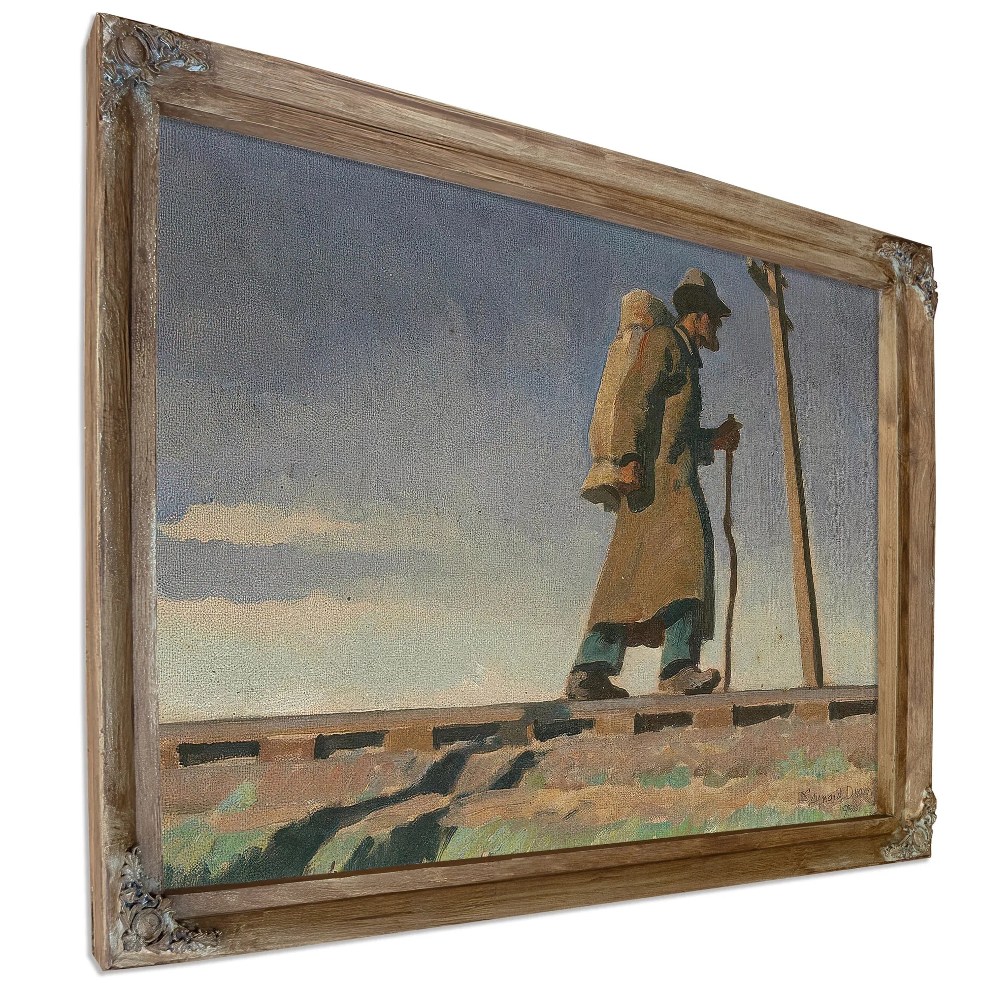 Homeless Man Study For 'Destination Unknown' 1938 By Maynard Dixon Fine Art Print