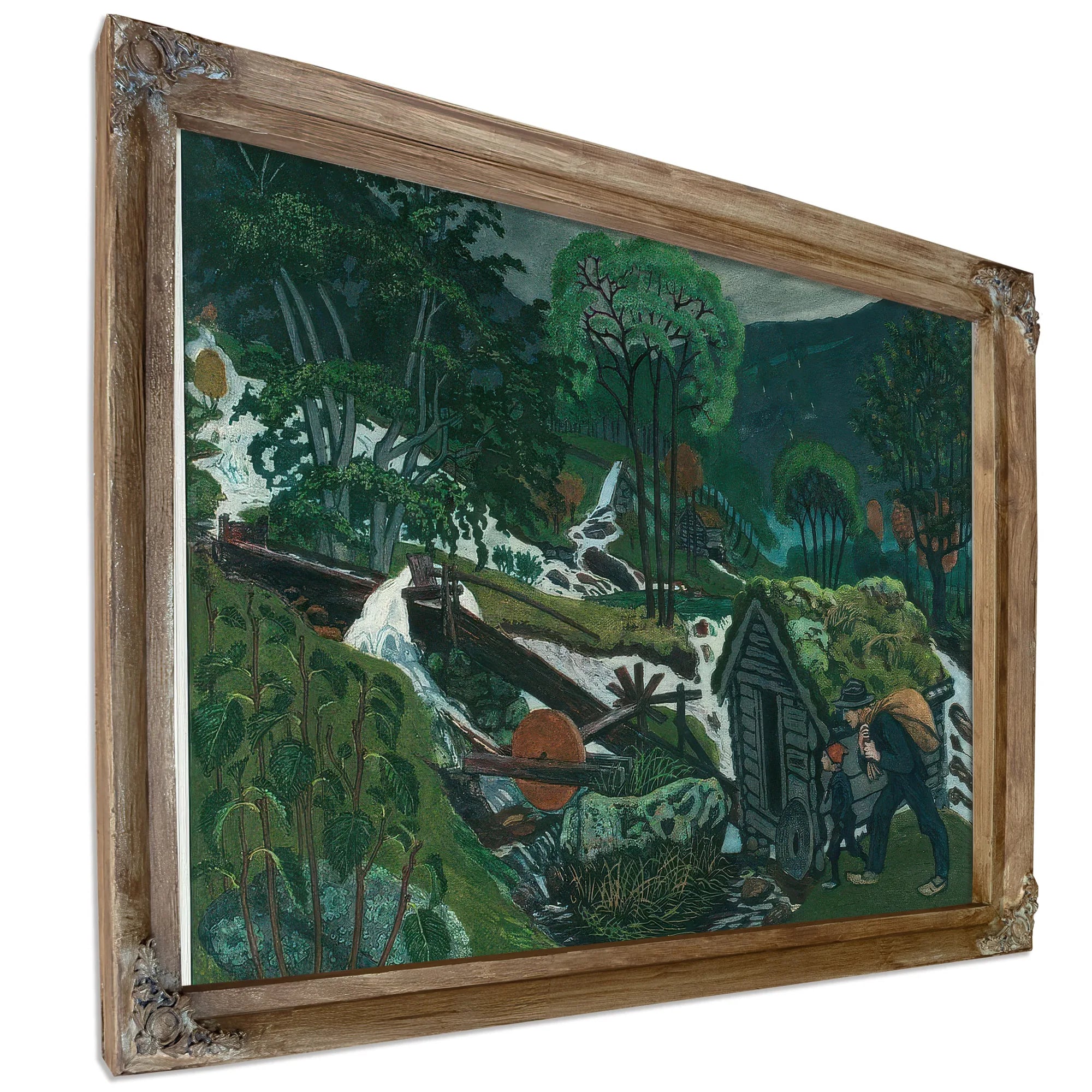 Milling Weather (Woodcut) 2 By Nicolai Astrup Fine Art Print