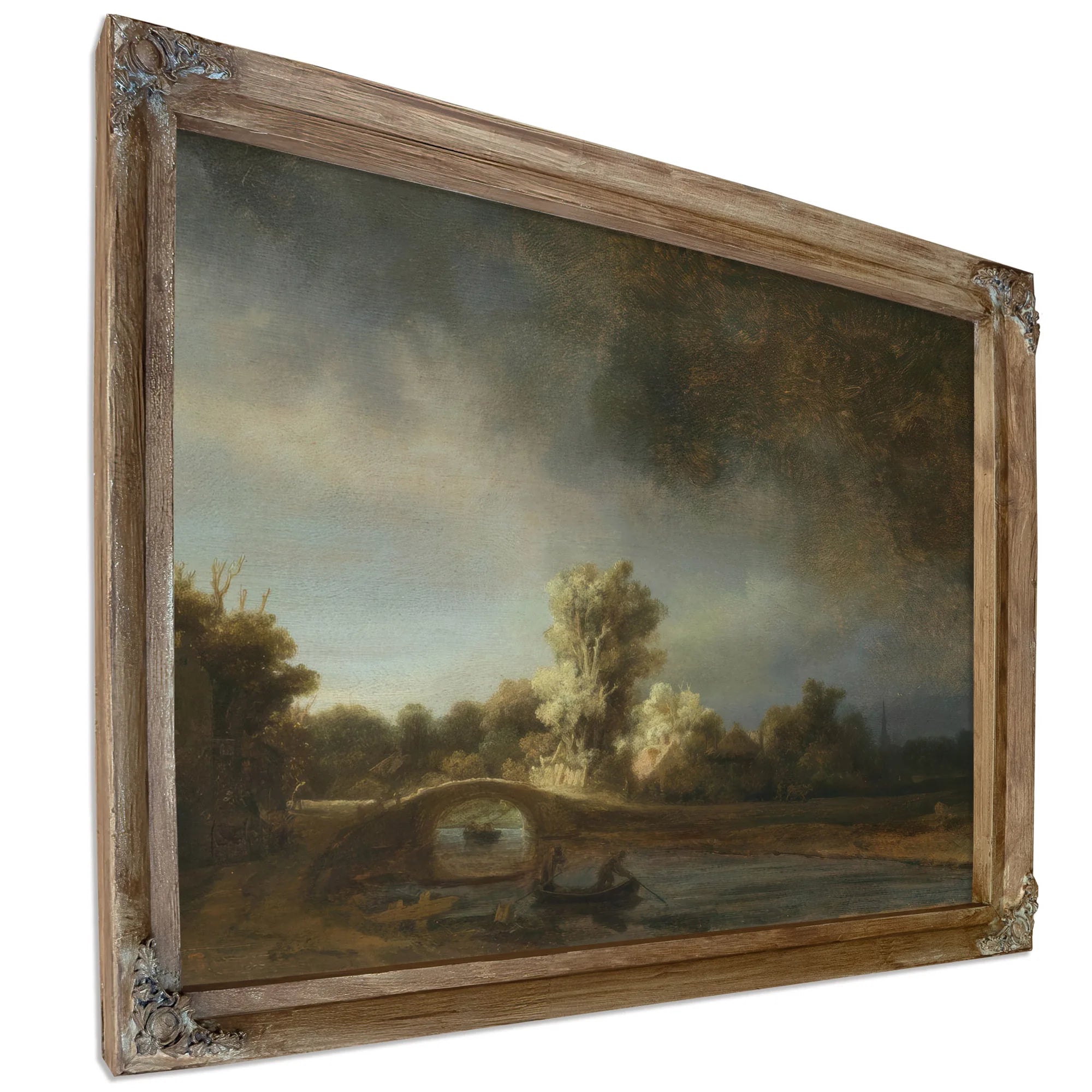 The Stone Bridge By Rembrandt Fine Art Print