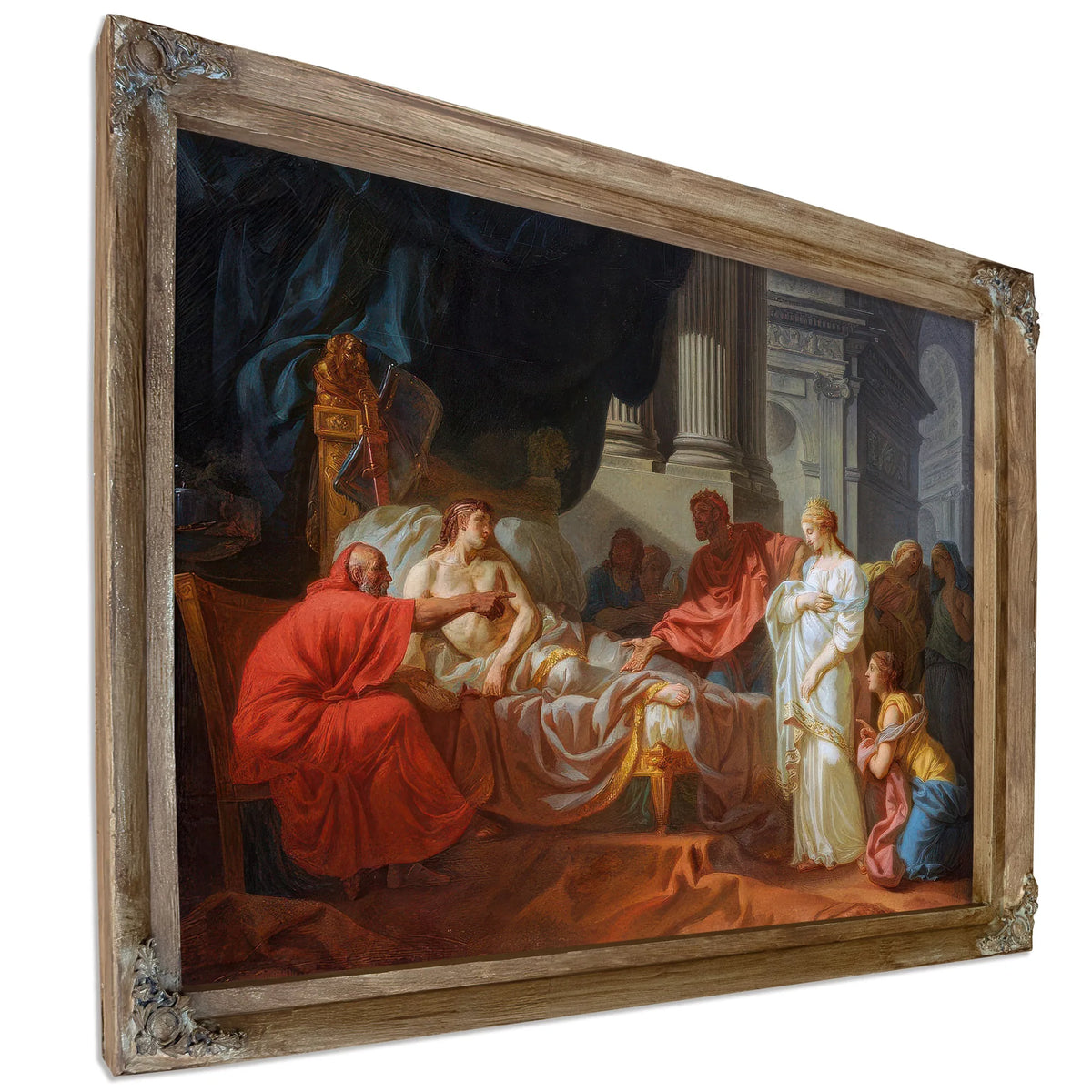 Erasistratus Discovers The Cause Of Antiochuss Disease 1774 Ecole Des Beaux Arts Paris By Jacques Louis David Fine Art Print