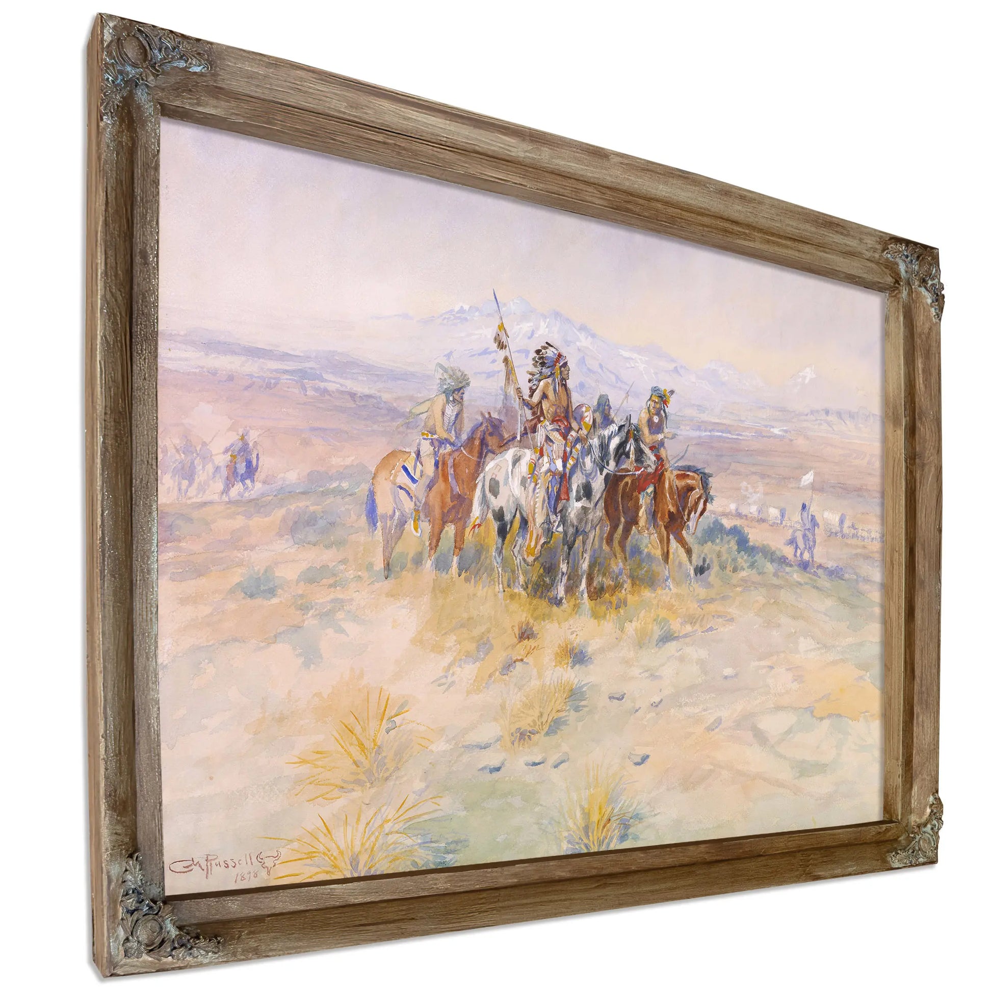 Intercepted Wagon Train by Charles Marion Russell