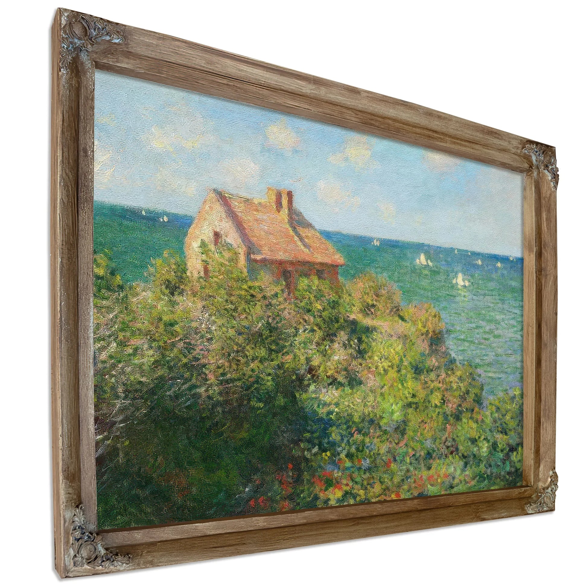 Fisherman's Cottage On The Cliffs At Varengeville By Claude Monet Fine Art Print