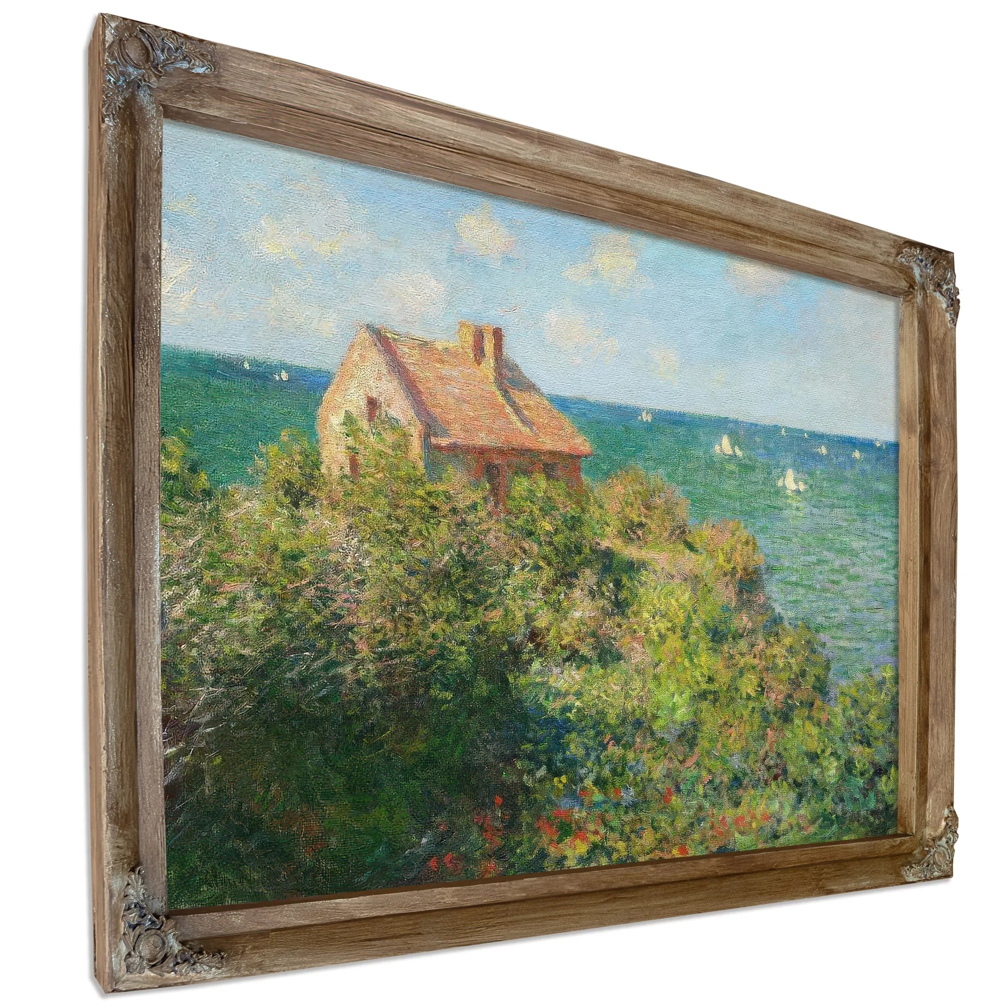 Fisherman's Cottage On The Cliffs At Varengeville By Claude Monet Fine Art Print