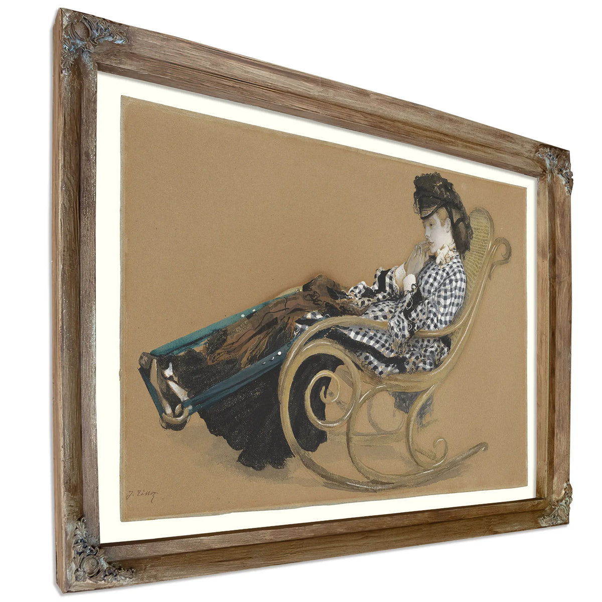 Young Woman In A Rocking Chair Study For The Painting The Last Evening by James Tissot