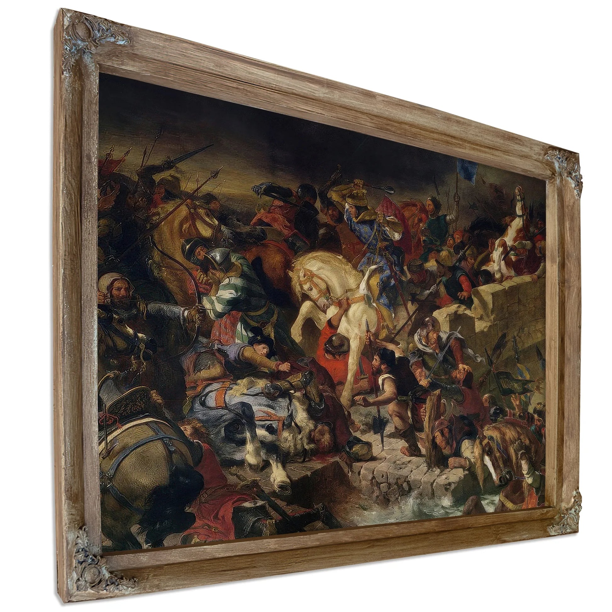 The Battle Of Taillebourg, 21St July 1242 By Ferdinand Victor Eugene Delacroix Fine Art Print
