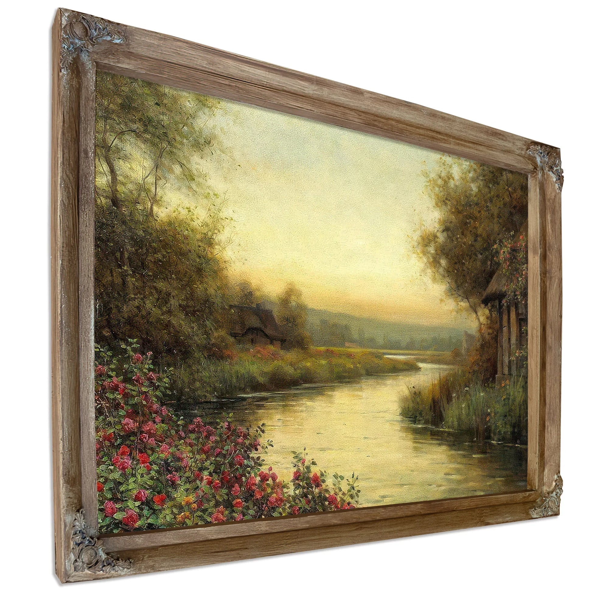 A Tranquil River Landscape By Louis Aston Knight Fine Art Print