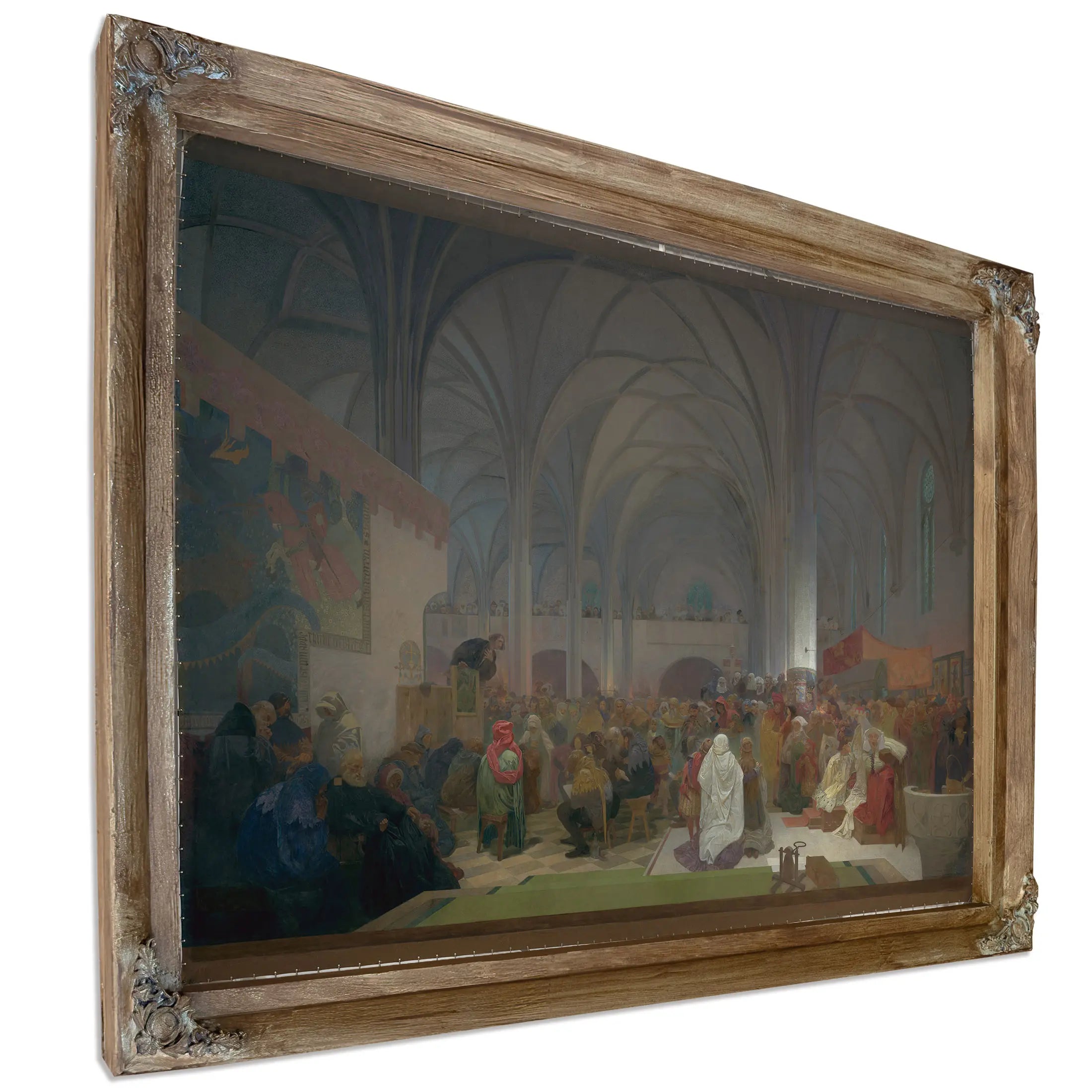 Master Jan Hus Preaching by Alphonse Mucha