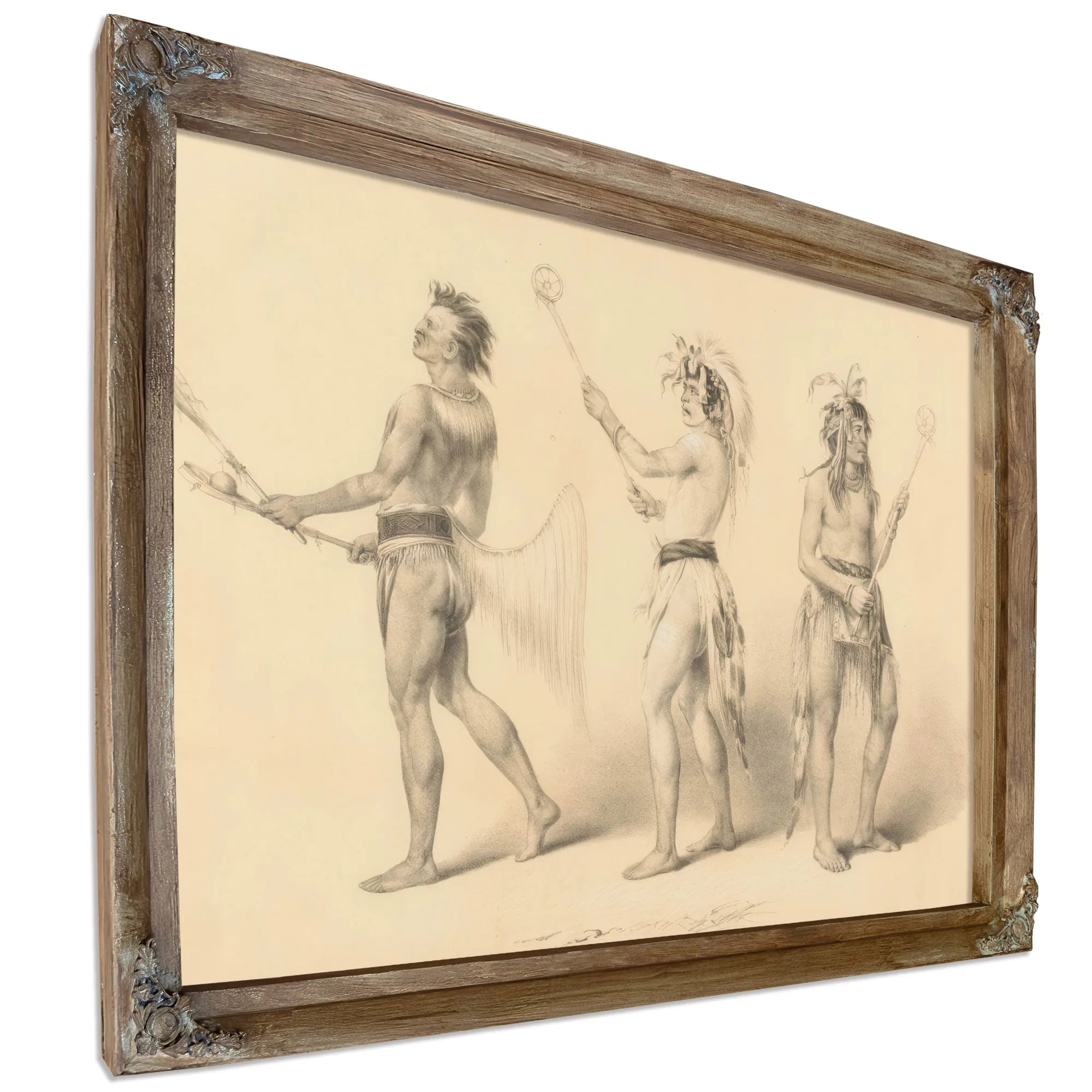 Ballplayers No. 21 By George Catlin Fine Art Print