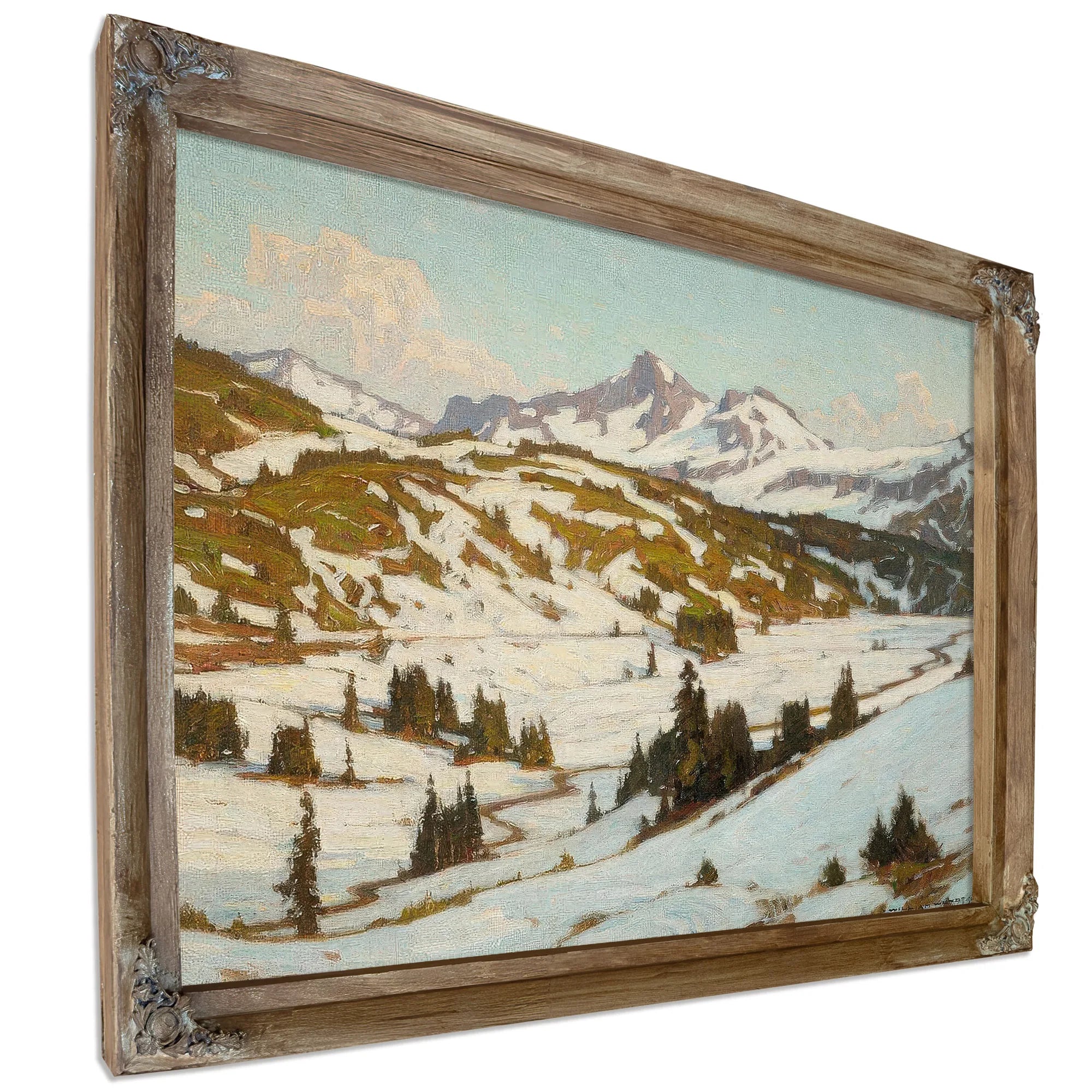 Winter Mt. Rainier Paradise Valley By William Wendt Fine Art Print