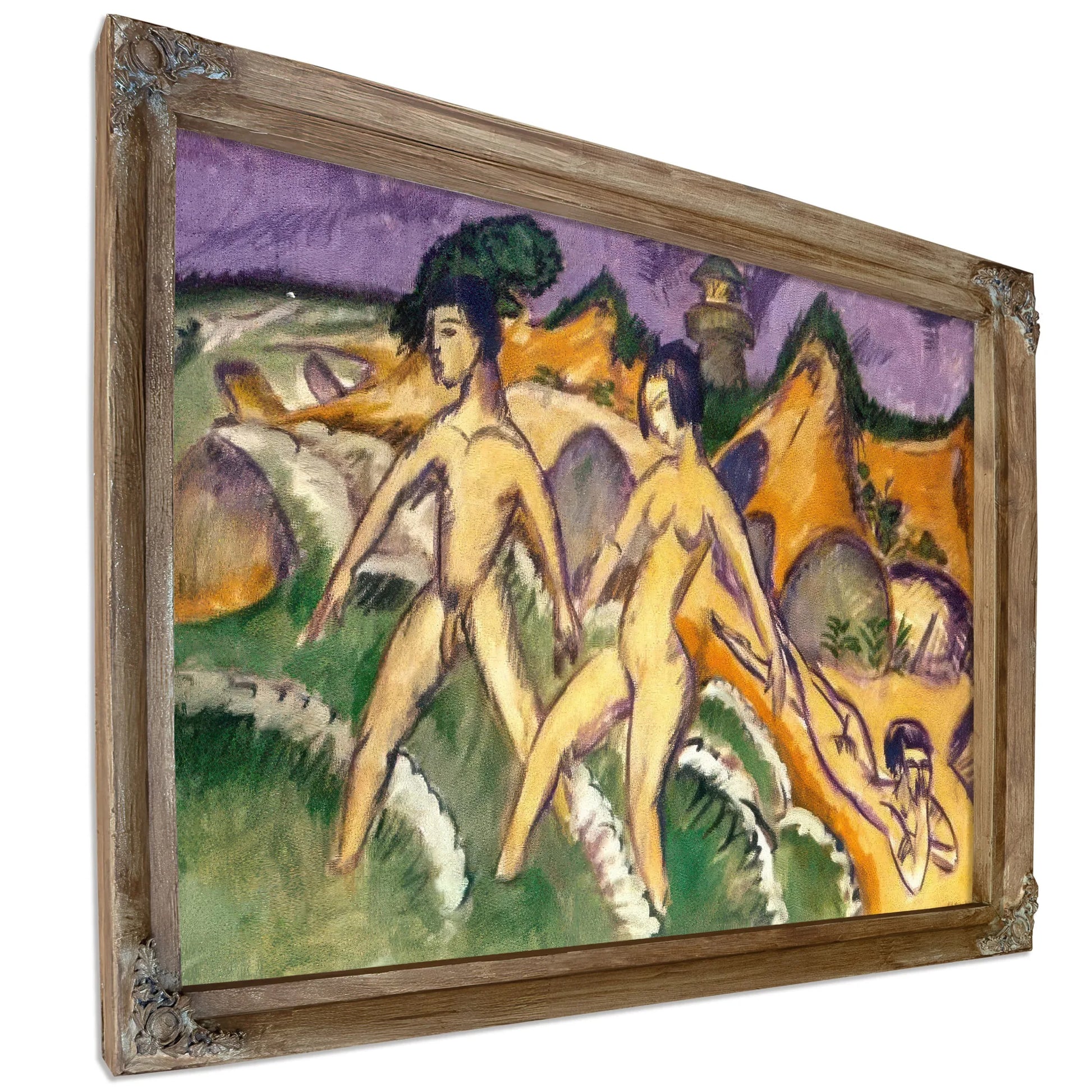 Striding Into The Sea 1912 By Ernst Ludwig Kirchner Fine Art Print