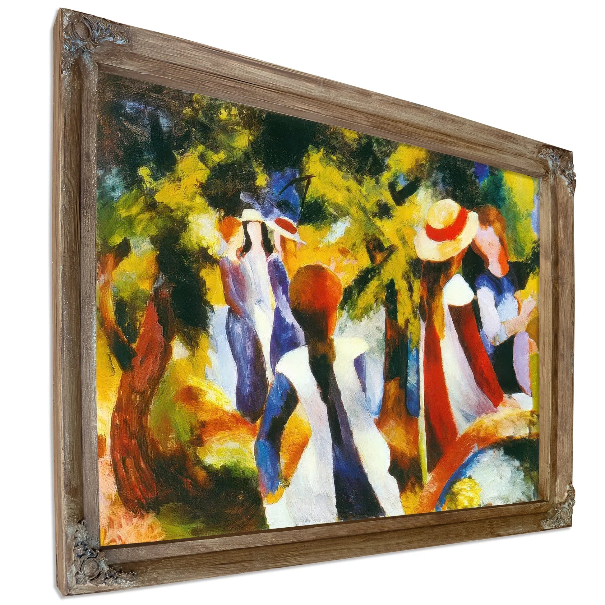 Young Girls Under The Trees By August Macke Fine Art Print