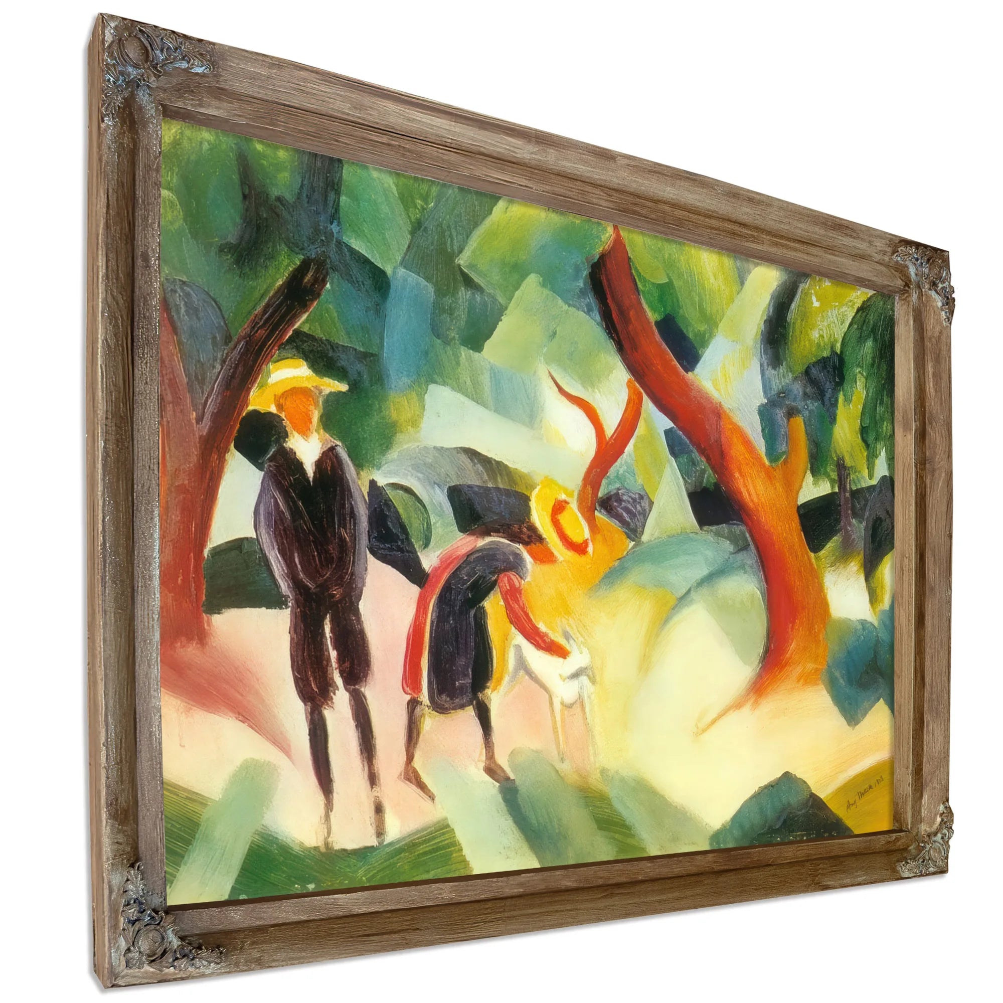 Children And A Goat By August Macke Fine Art Print