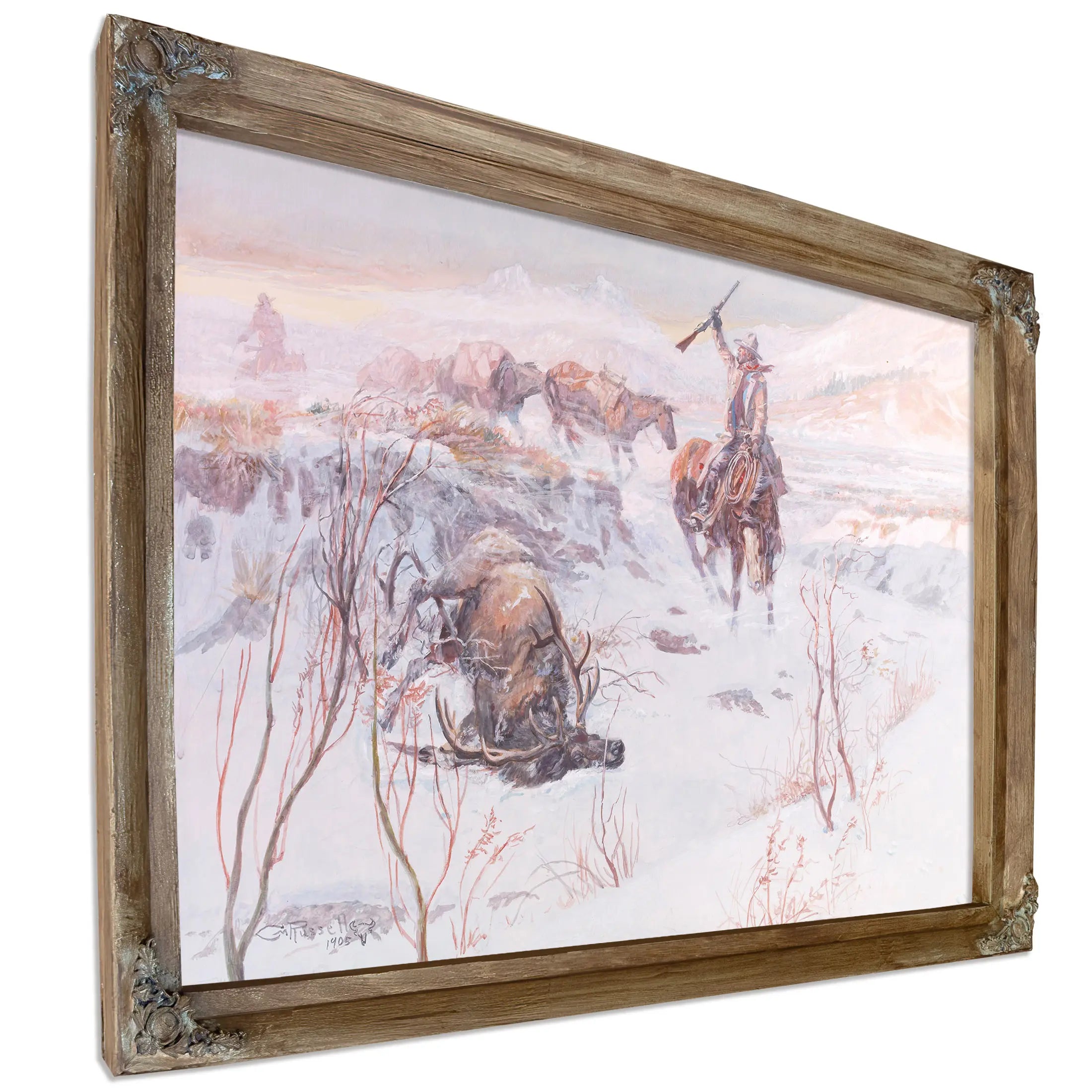 Christmas Dinner For The Men On The Trail by Charles Marion Russell