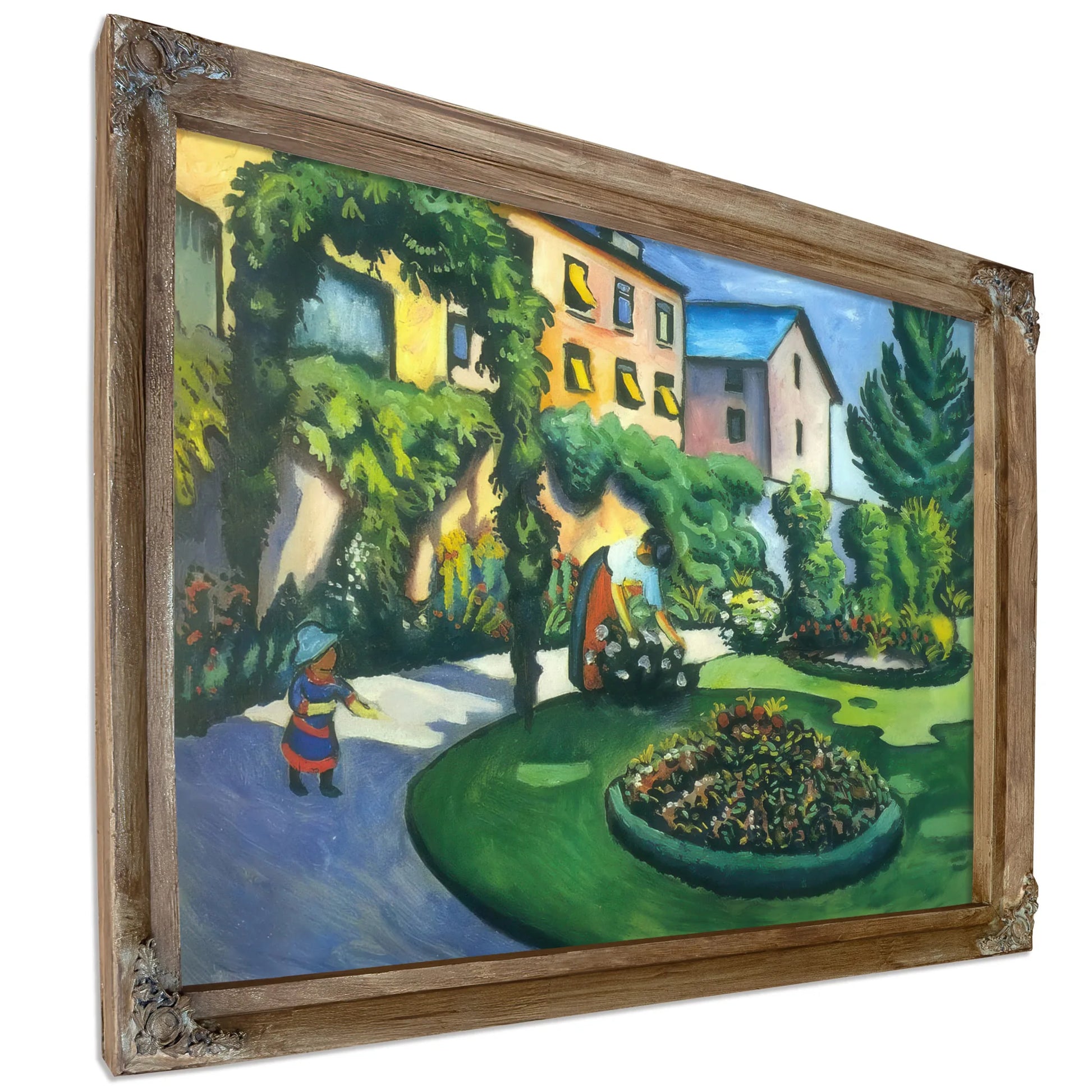 The Mackes Garden In Bonn By August Macke Fine Art Print