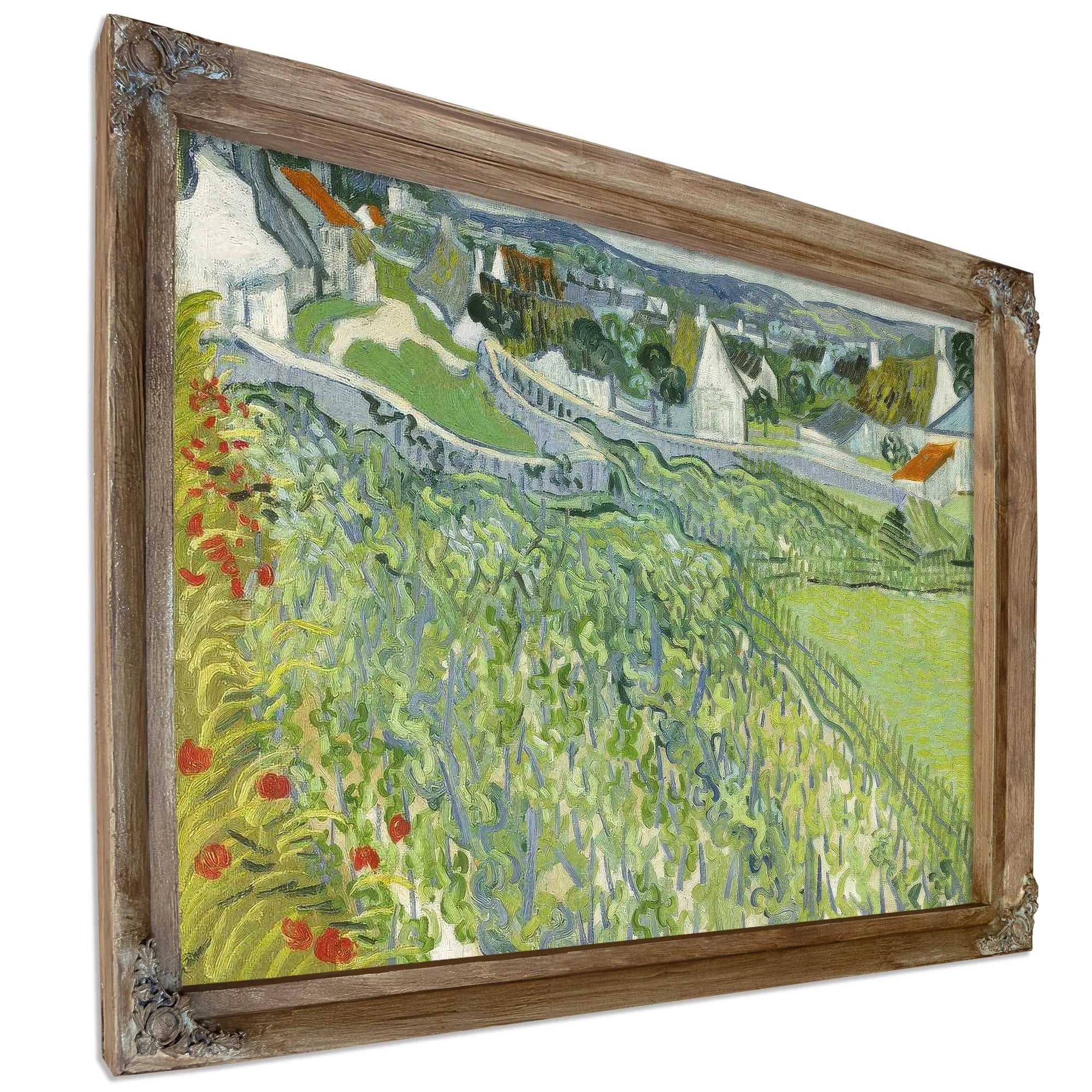 Vineyards At Auvers 3 By Vincent Van Gogh Fine Art Print