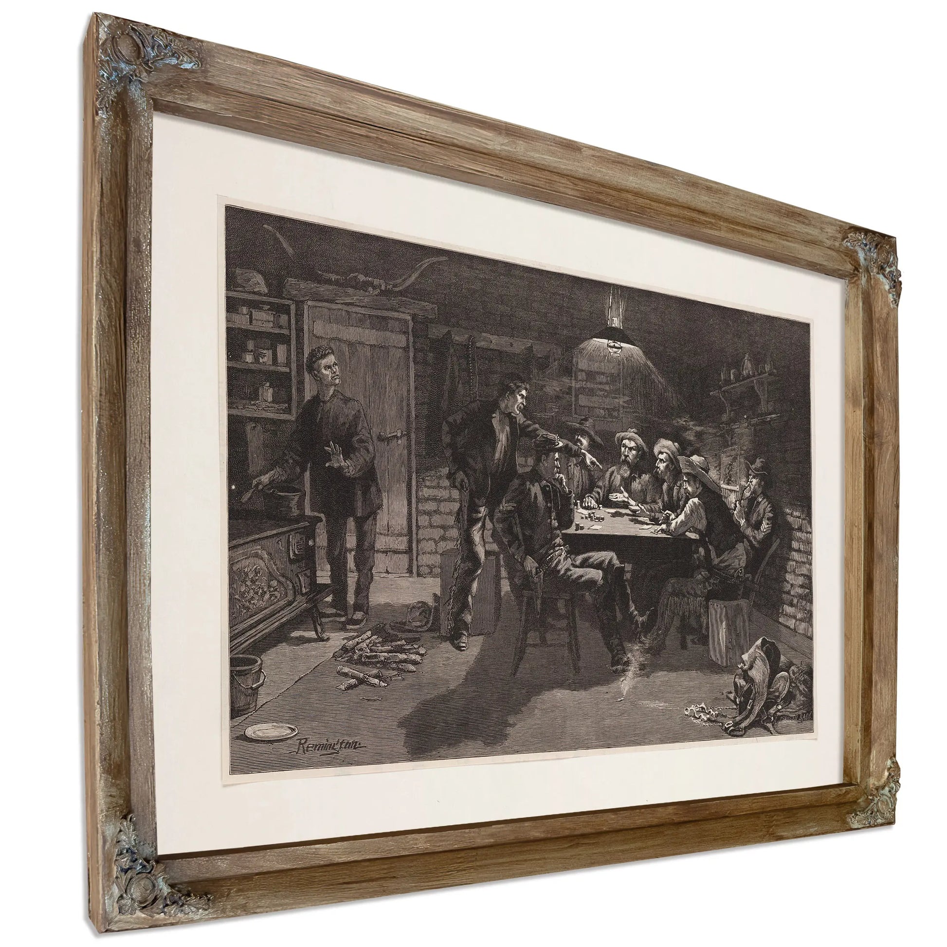 A Quarrel Over Cards A Sketch From A New Mexican Ranch by Frederic Remington