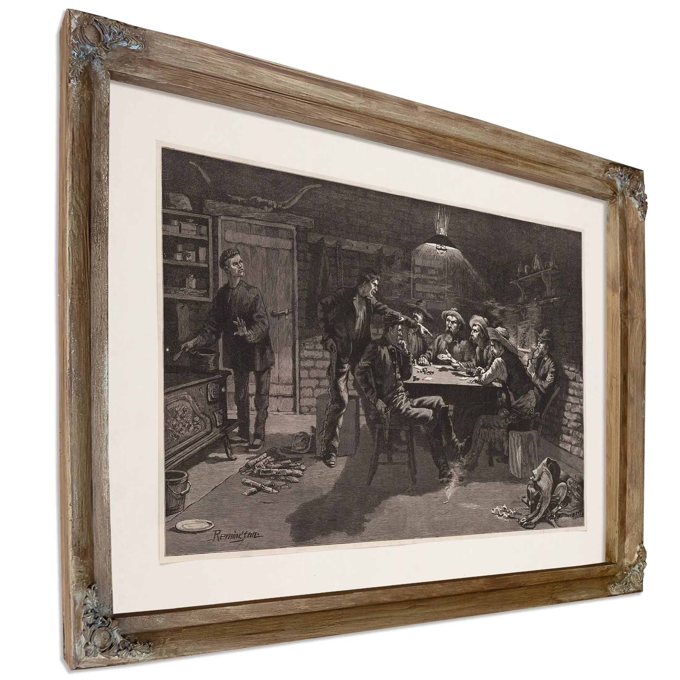 A Quarrel Over Cards A Sketch From A New Mexican Ranch by Frederic Remington