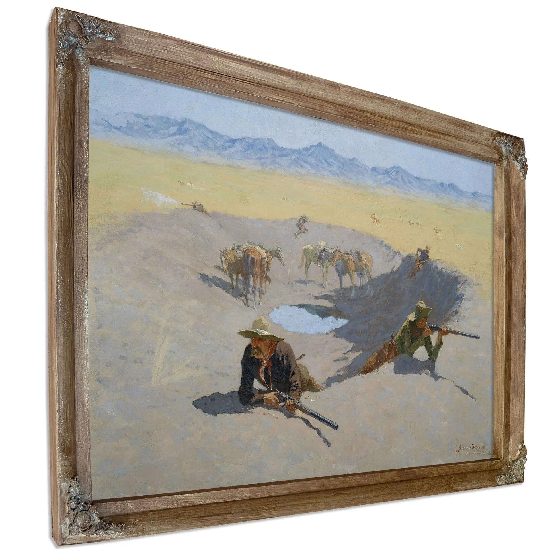 Fight For The Waterhole  by Frederic Remington