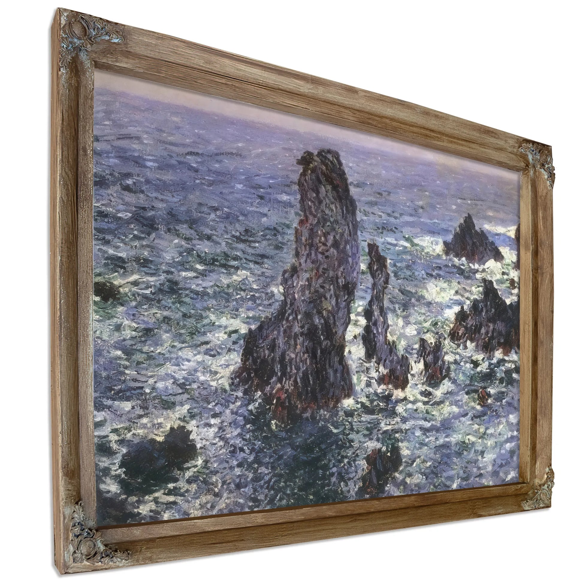 Pyramids At Belle Ile By Claude Monet Fine Art Print