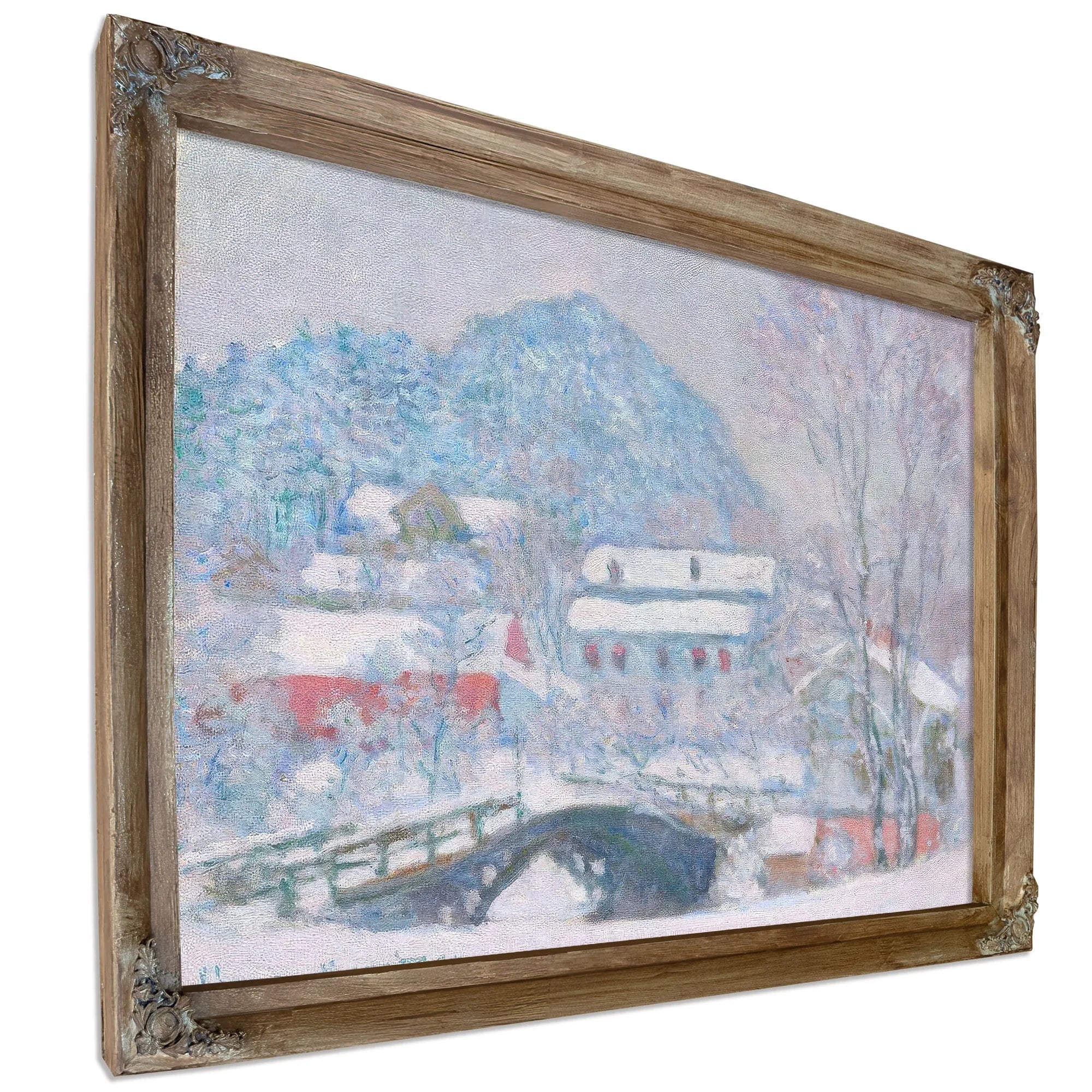 Norway Sandviken Village In The Snow 1895 Oil In Canvas 92 5 X 73 4 Cm Art Institute Of Chicago By Claude Monet Fine Art Print