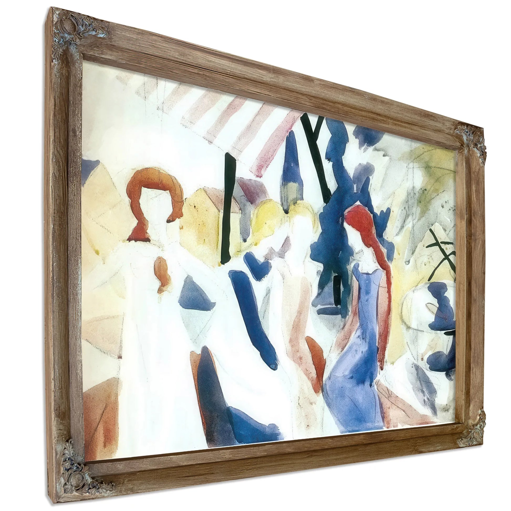 Four Girls On A Balcony By August Macke Fine Art Print