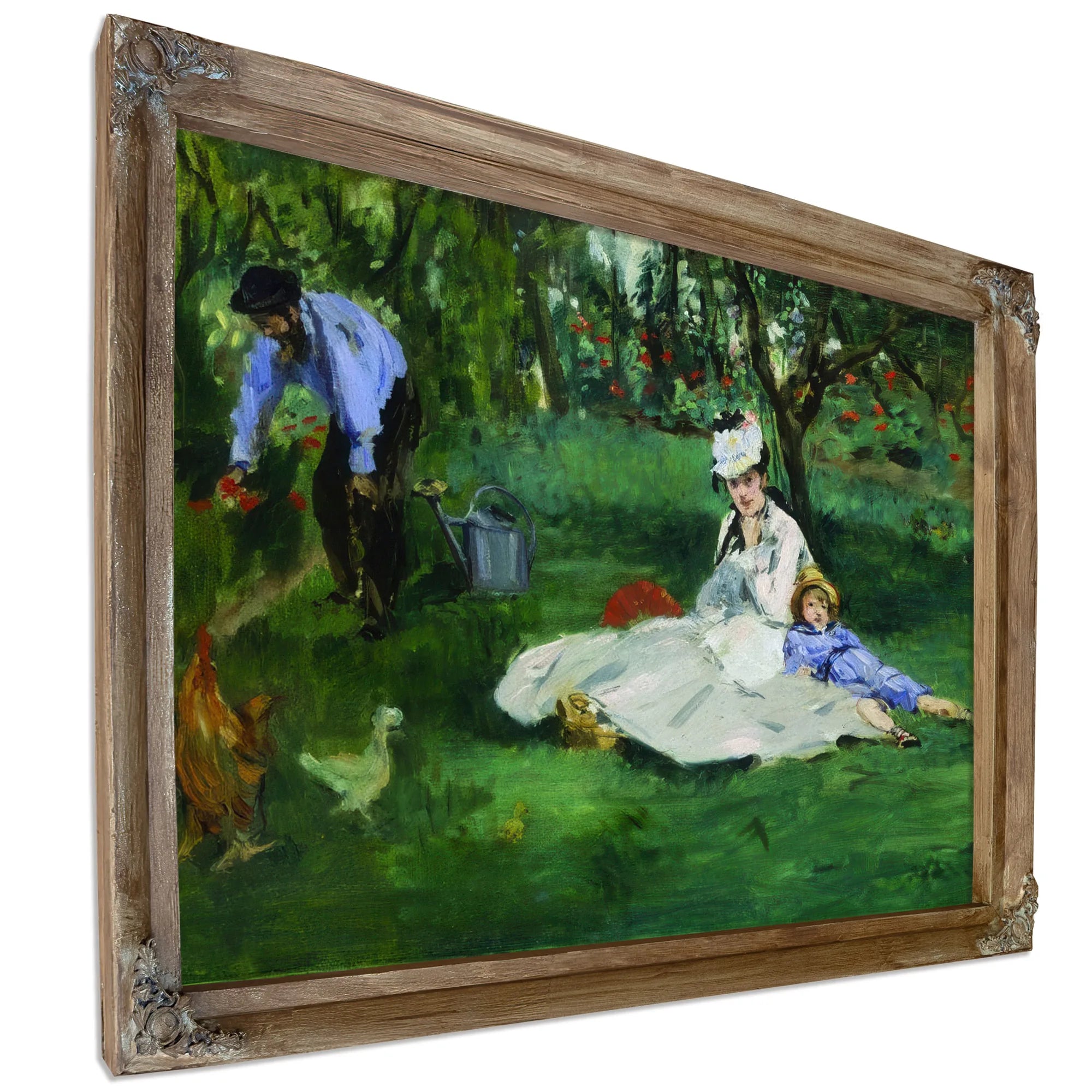 E Douard Manet The Monet Family In Their Garden At Argenteuil By Edouard Manet Fine Art Print