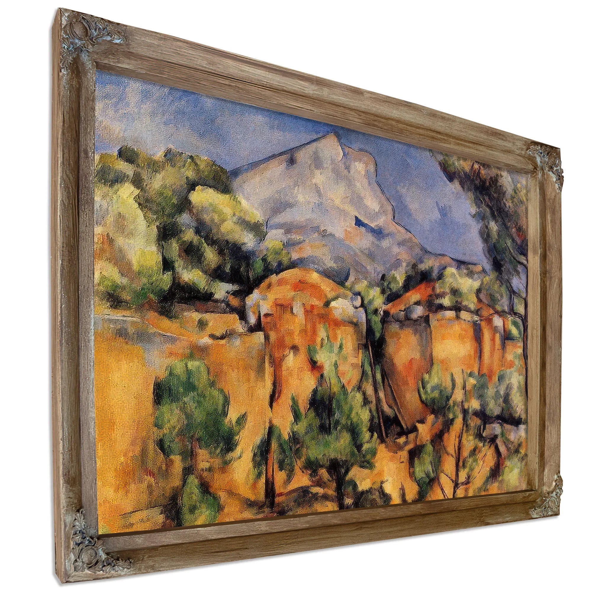Mont Sainte Victoire Seen From The Bibemus Quarry C 1897 By Baltimore Museum Of Art Date Circa 1897 By Paul Cezanne Fine Art Print