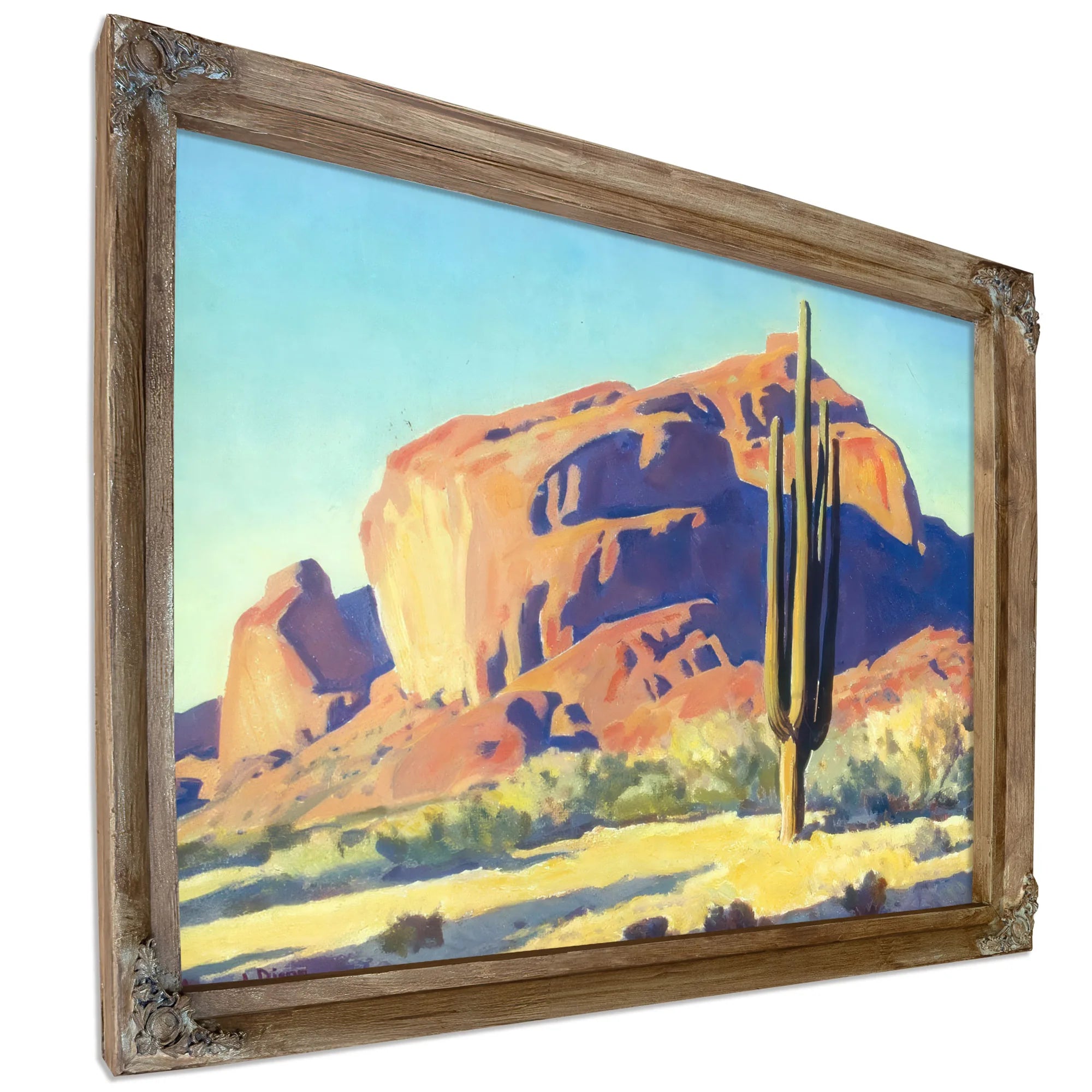 Red Rock Cactus By Maynard Dixon Fine Art Print