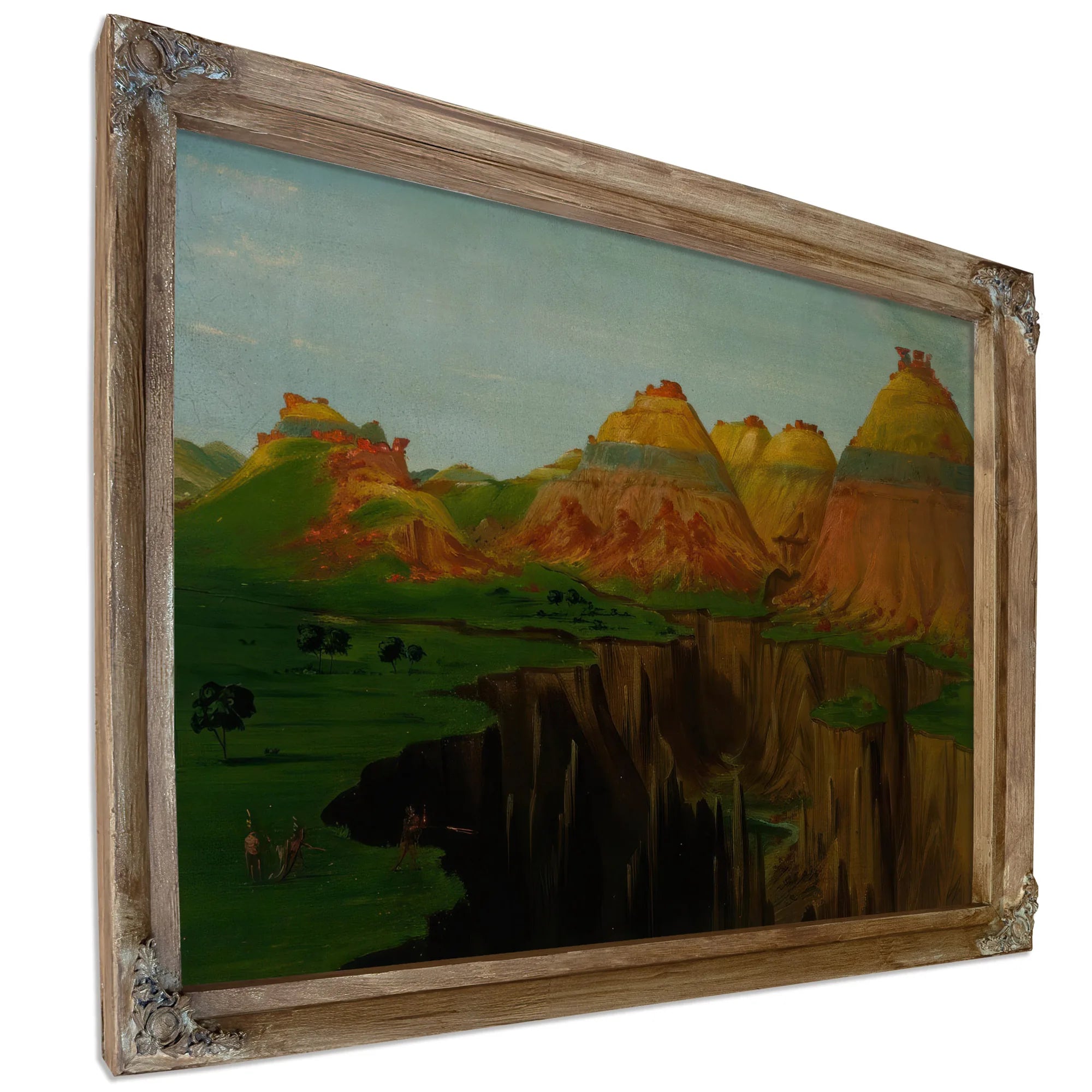 Brick Kilns, Clay Bluffs 1900 Miles Above St. Louis By George Catlin Fine Art Print