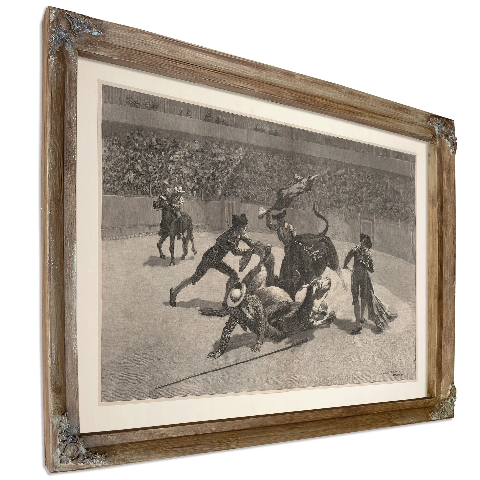 A Bull Fight In Mexico by Frederic Remington