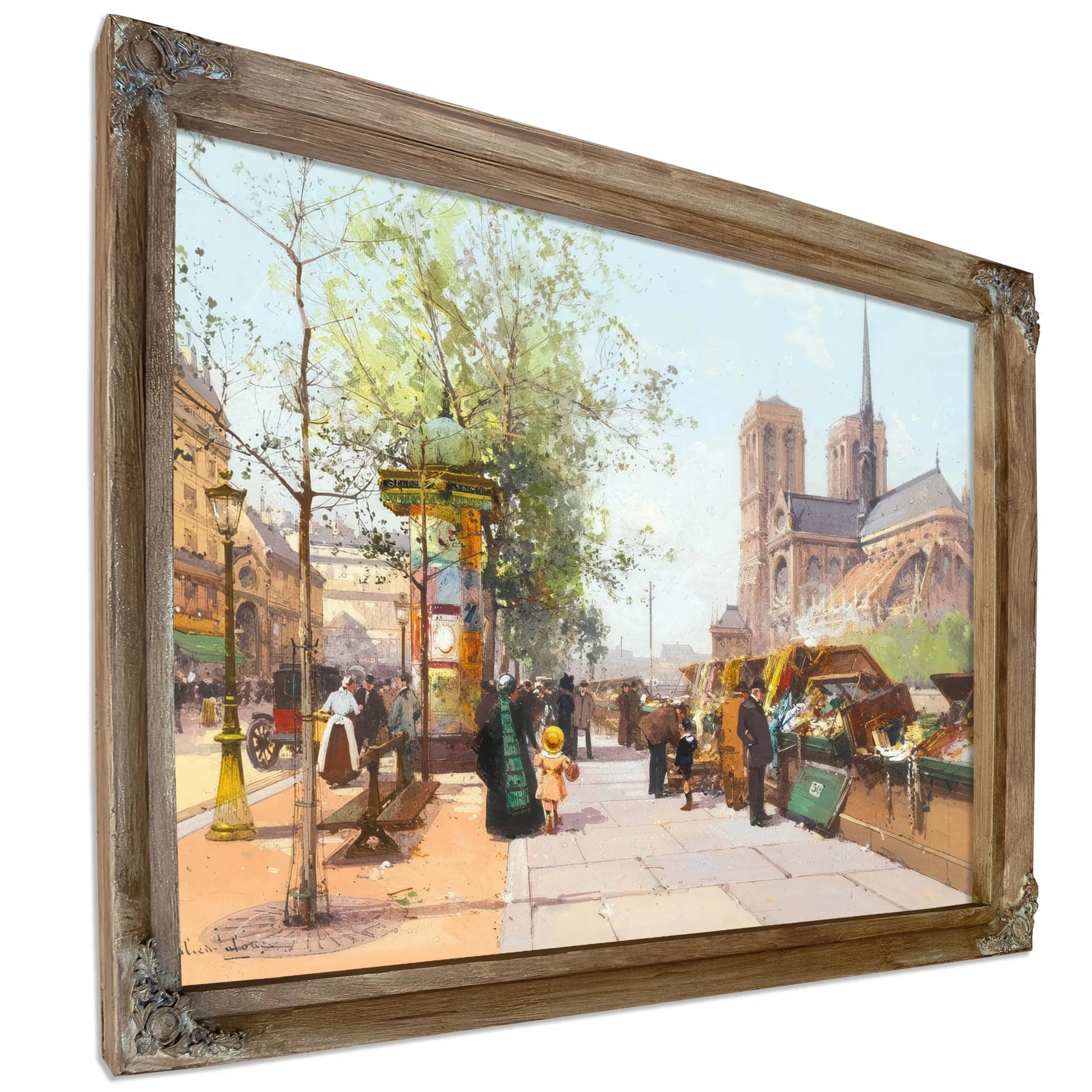 Notre Dame De Paris By Eugene Galien Laloue Fine Art Print