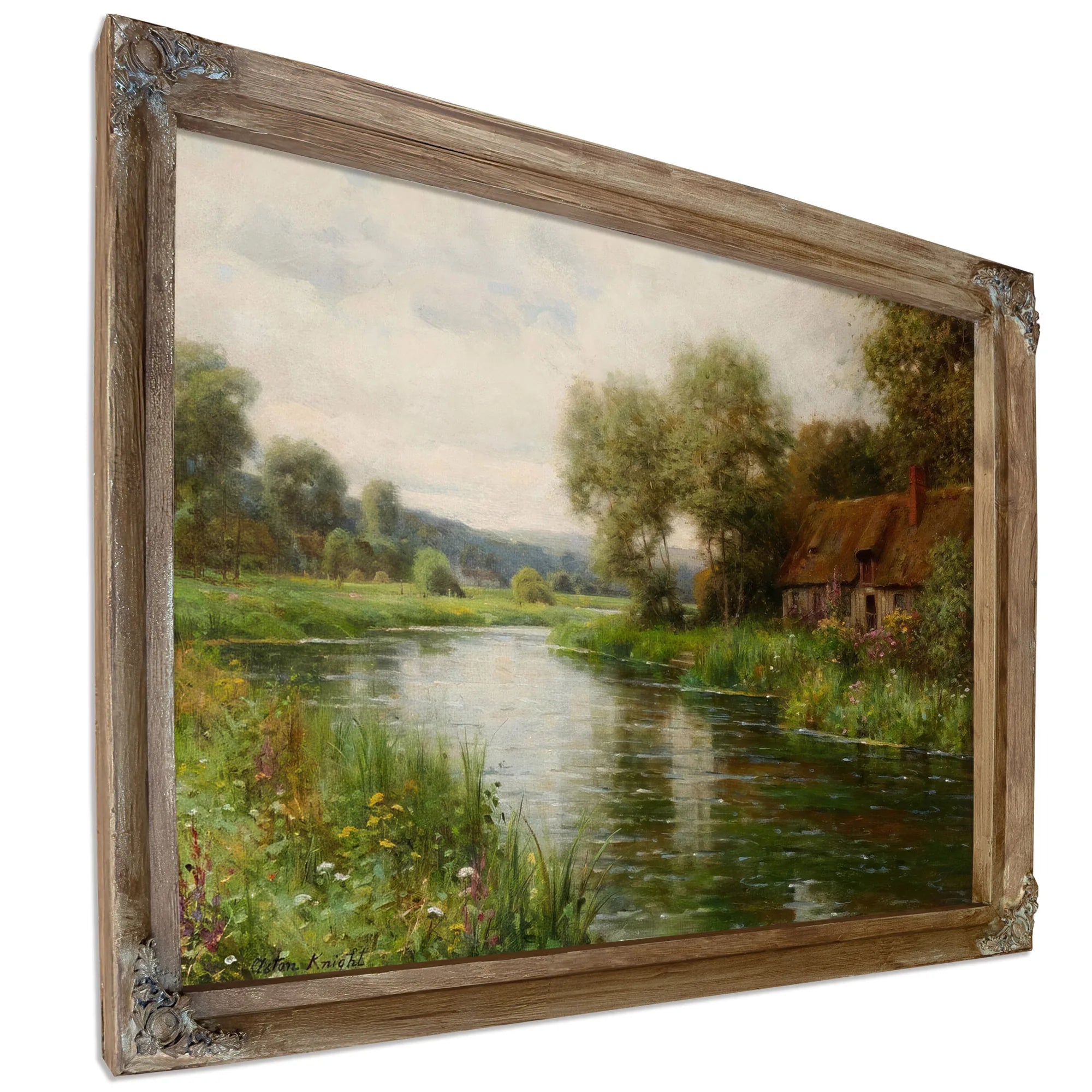 A View Of Risle Valley, Normandy By Louis Aston Knight Fine Art Print